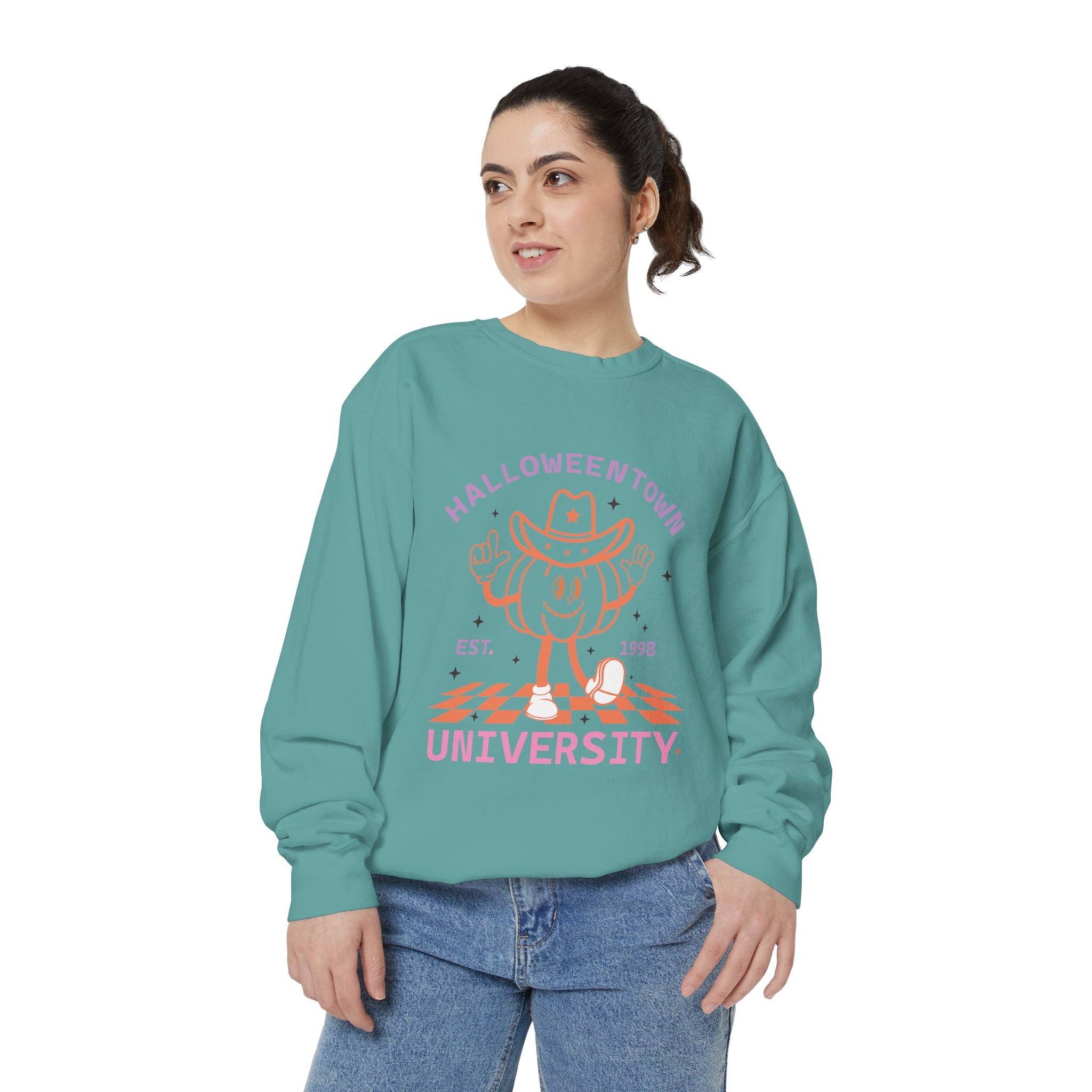 Halloween Town Sweatshirt, Cozy Fall Apparel, Unisex Halloween Clothing, Funny Sweatshirt, Trick or Treat Outfit, Gift for Halloween Lovers