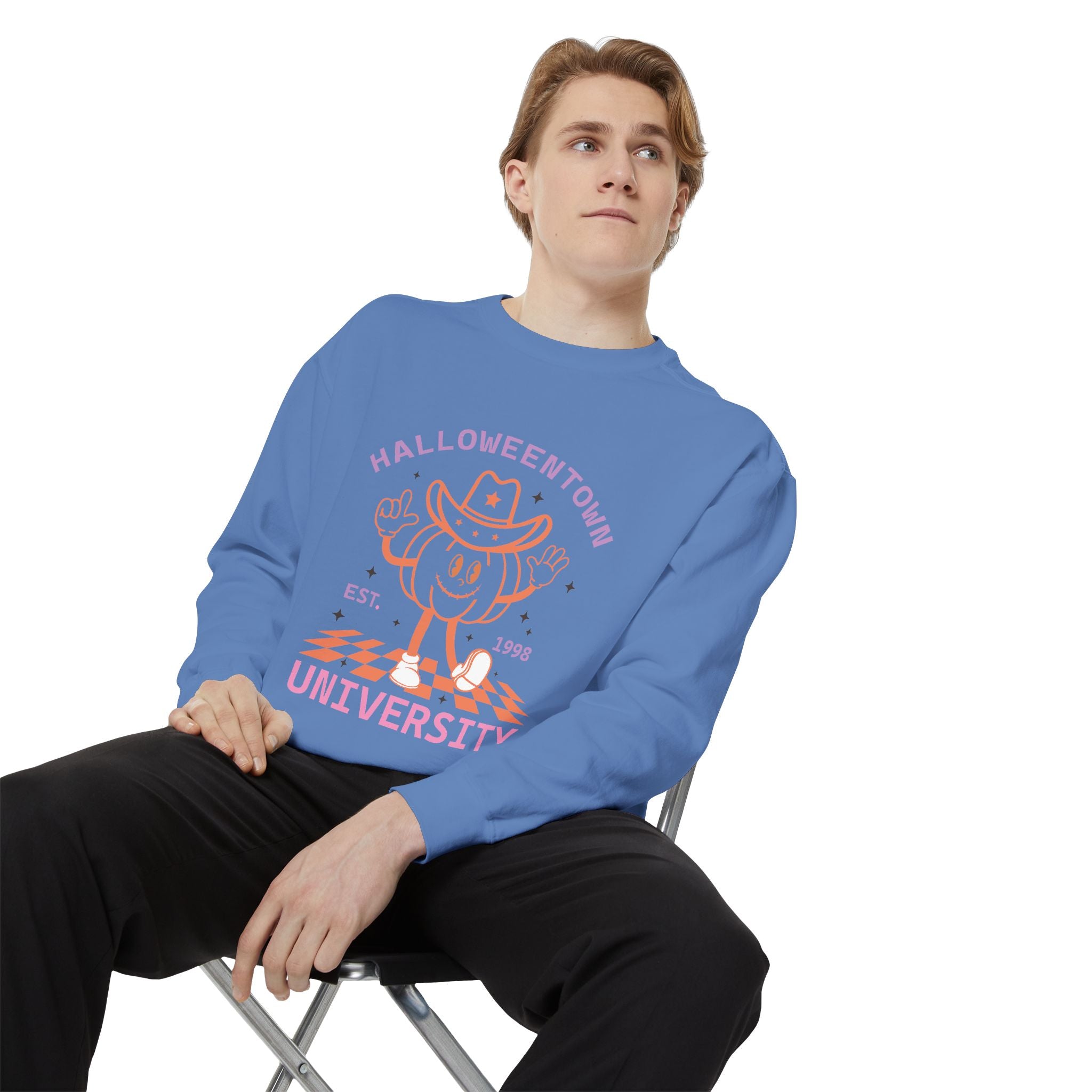 Halloween Town Sweatshirt, Cozy Fall Apparel, Unisex Halloween Clothing, Funny Sweatshirt, Trick or Treat Outfit, Gift for Halloween Lovers