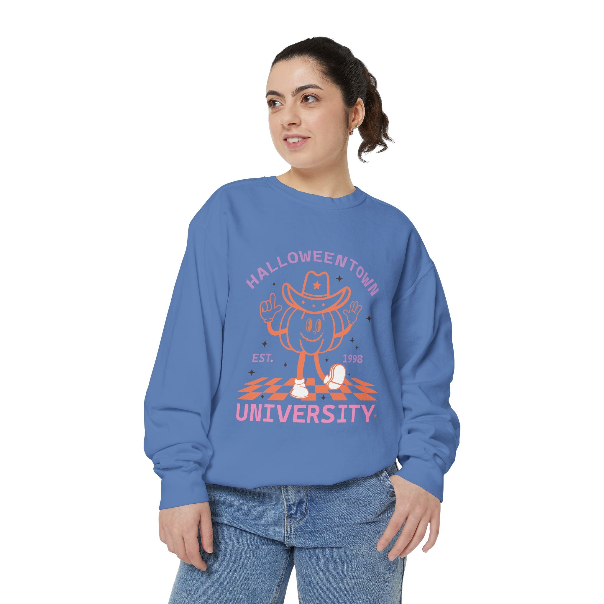Halloween Town Sweatshirt, Cozy Fall Apparel, Unisex Halloween Clothing, Funny Sweatshirt, Trick or Treat Outfit, Gift for Halloween Lovers