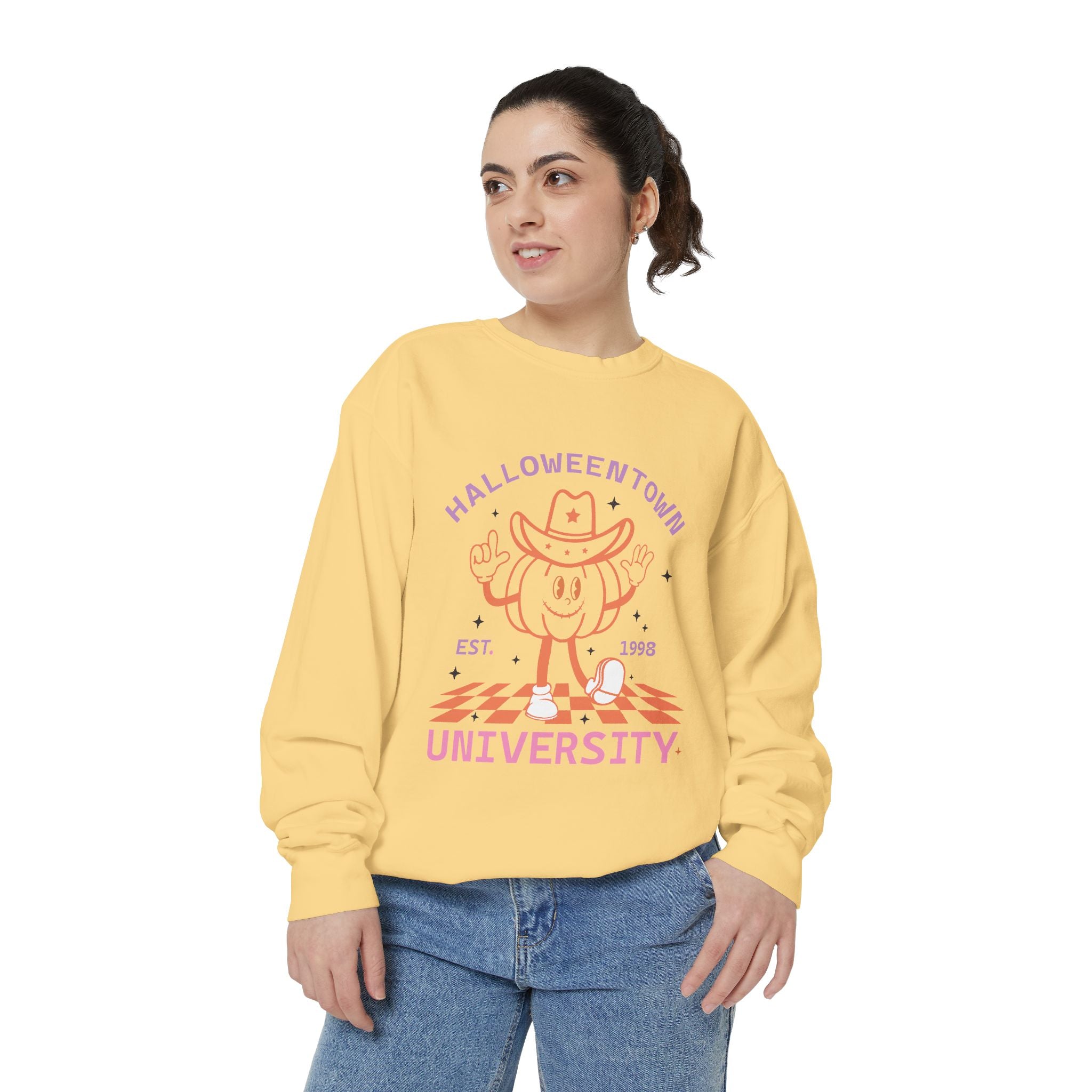 Halloween Town Sweatshirt, Cozy Fall Apparel, Unisex Halloween Clothing, Funny Sweatshirt, Trick or Treat Outfit, Gift for Halloween Lovers