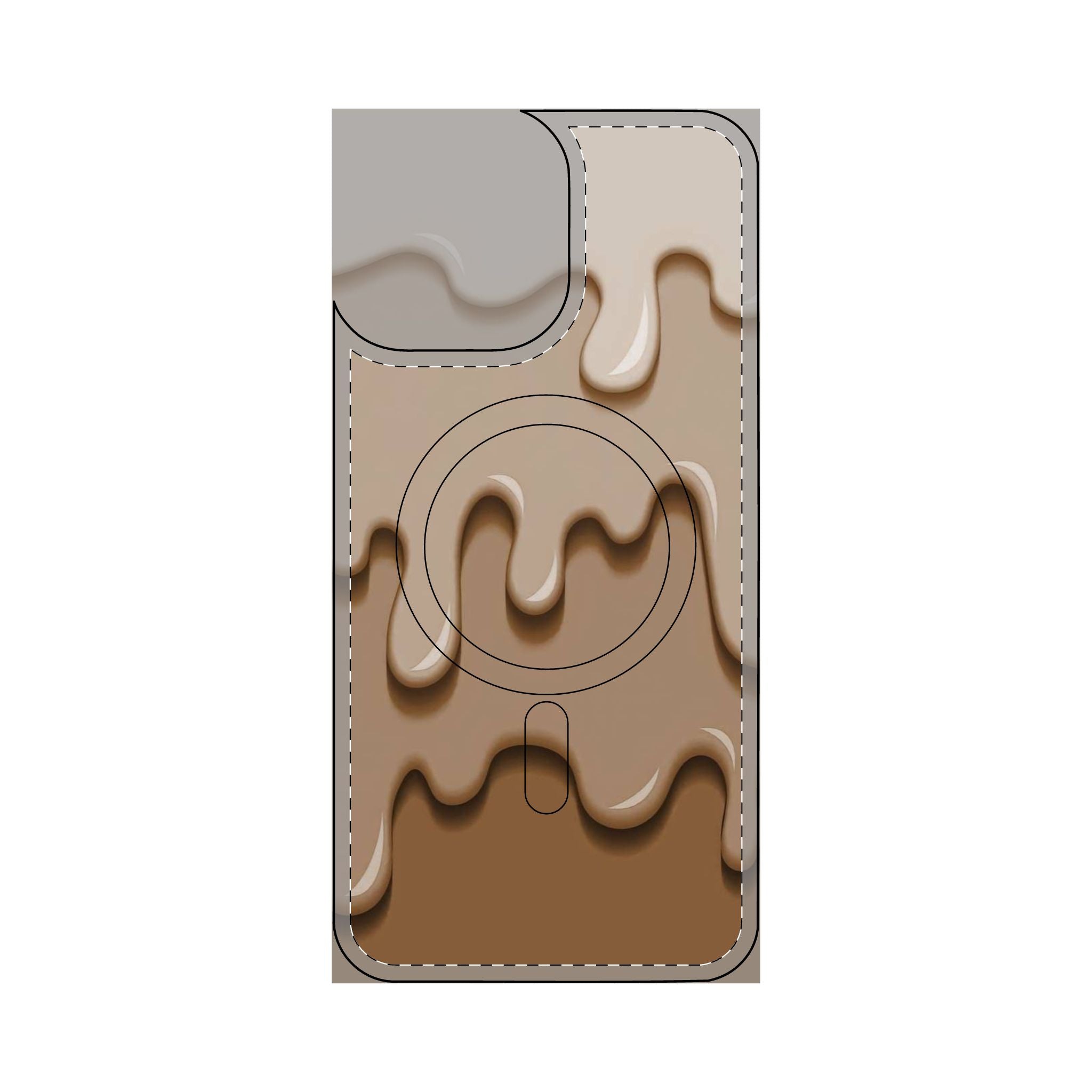 Chocolate Drip Magnetic Phone Case - Unique Sweet Design, Impact Resistant, Cute Gift for All Ages, Cozy Vibe, Cell Phone Protection