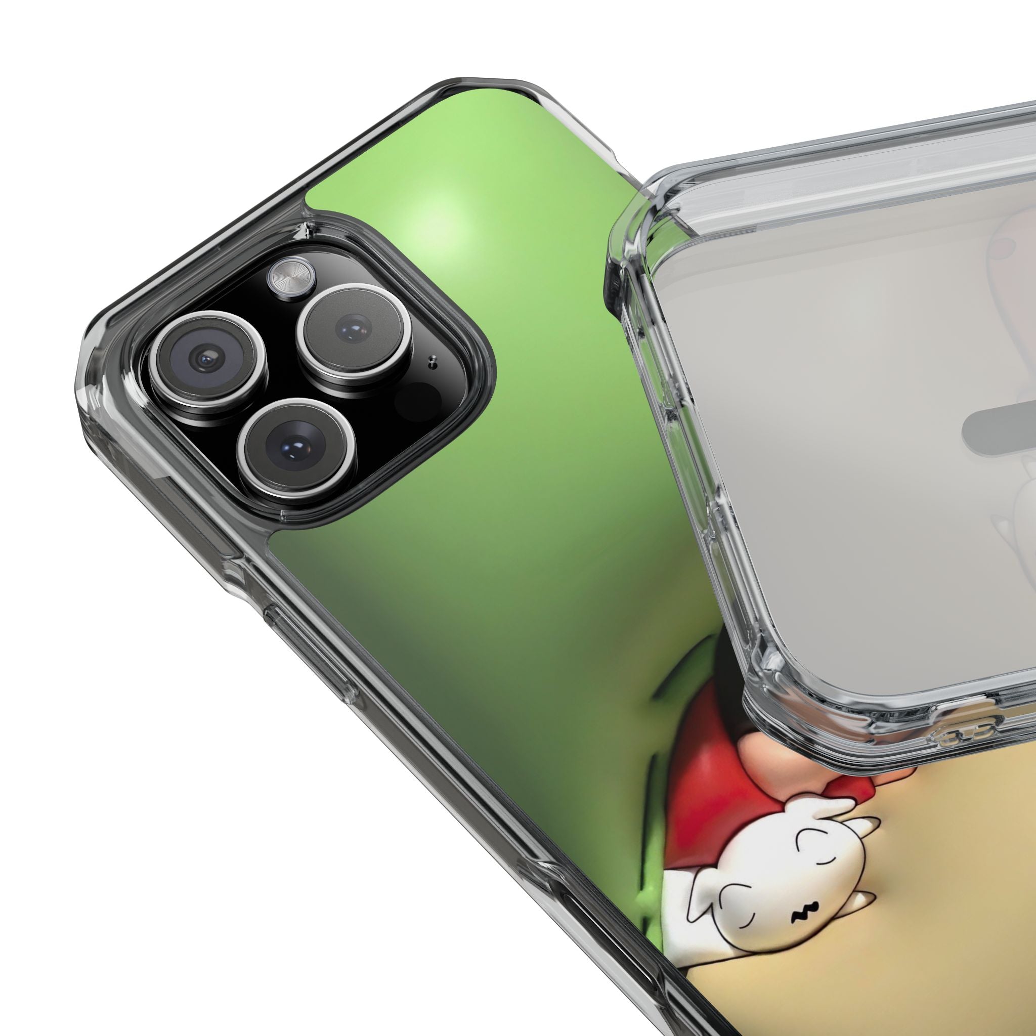 Cute Cartoon Magnetic Phone Case, Clear Impact Case, Fun Phone Cover for Kids, Gift for Anime Lovers, Unique Phone Accessory