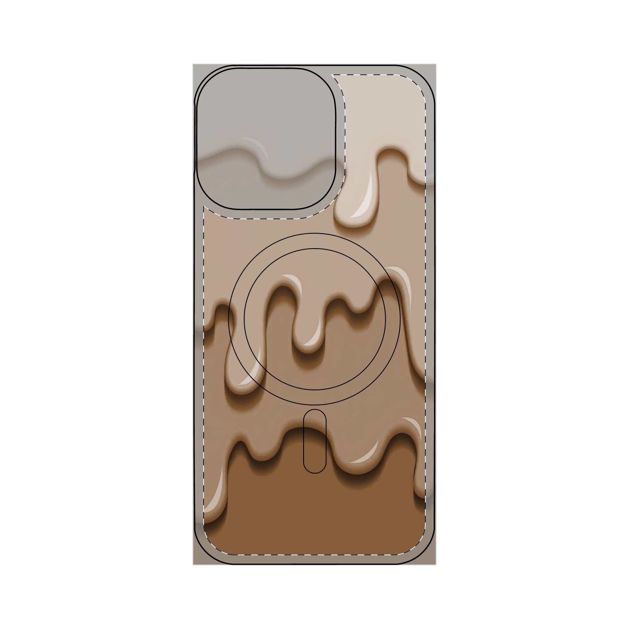 Chocolate Drip Magnetic Phone Case - Unique Sweet Design, Impact Resistant, Cute Gift for All Ages, Cozy Vibe, Cell Phone Protection