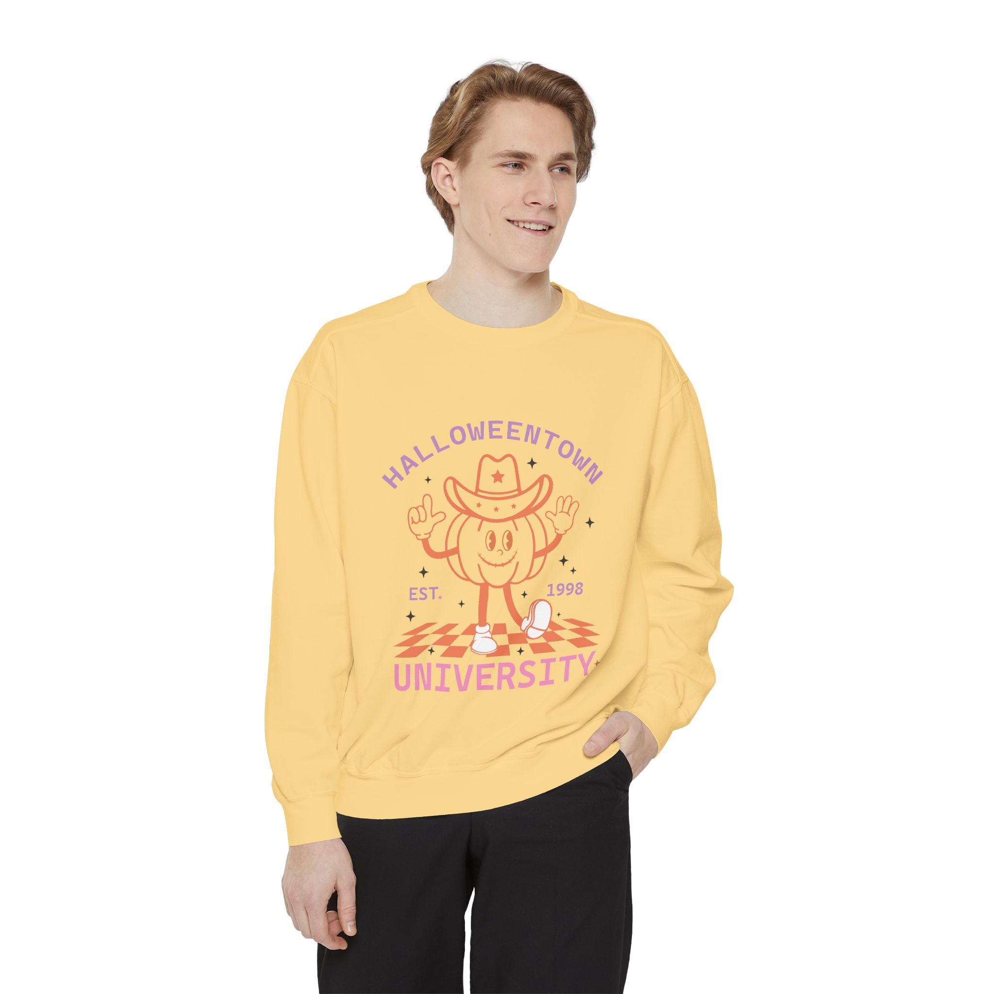 Halloween Town Sweatshirt, Cozy Fall Apparel, Unisex Halloween Clothing, Funny Sweatshirt, Trick or Treat Outfit, Gift for Halloween Lovers
