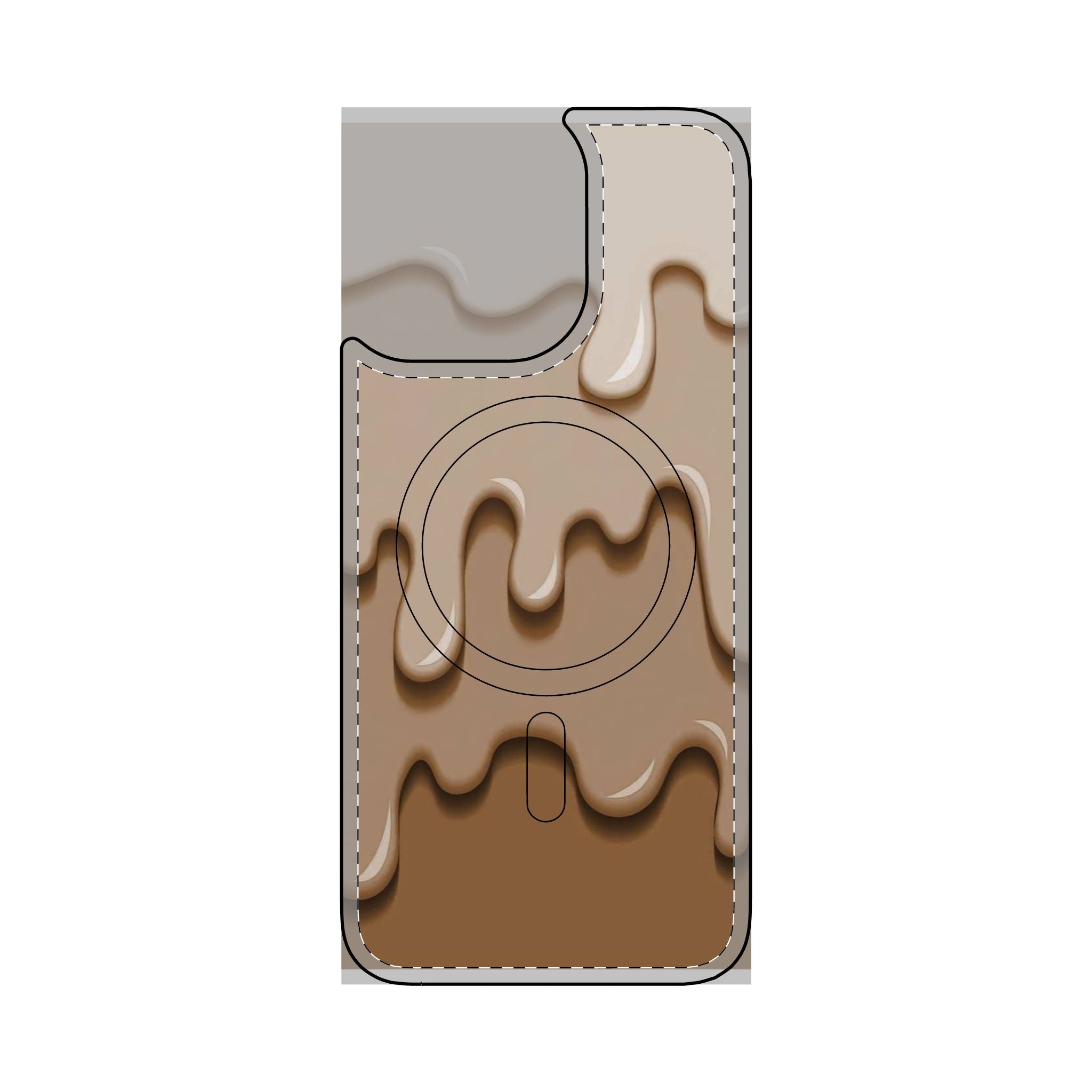 Chocolate Drip Magnetic Phone Case - Unique Sweet Design, Impact Resistant, Cute Gift for All Ages, Cozy Vibe, Cell Phone Protection