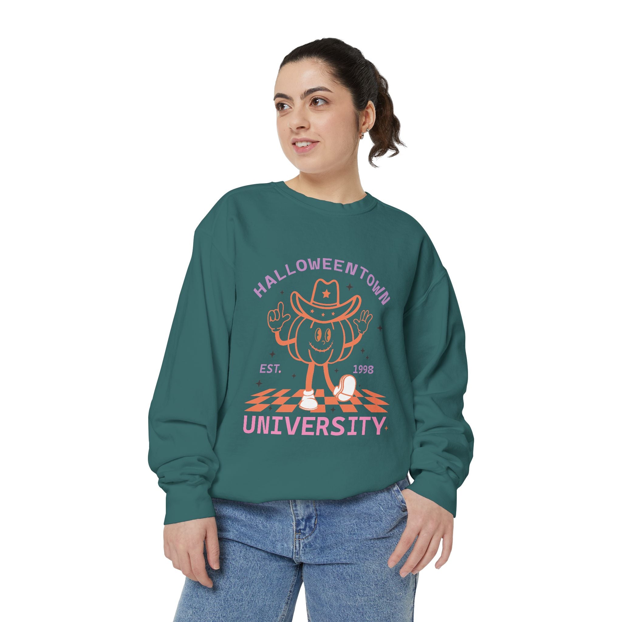 Halloween Town Sweatshirt, Cozy Fall Apparel, Unisex Halloween Clothing, Funny Sweatshirt, Trick or Treat Outfit, Gift for Halloween Lovers