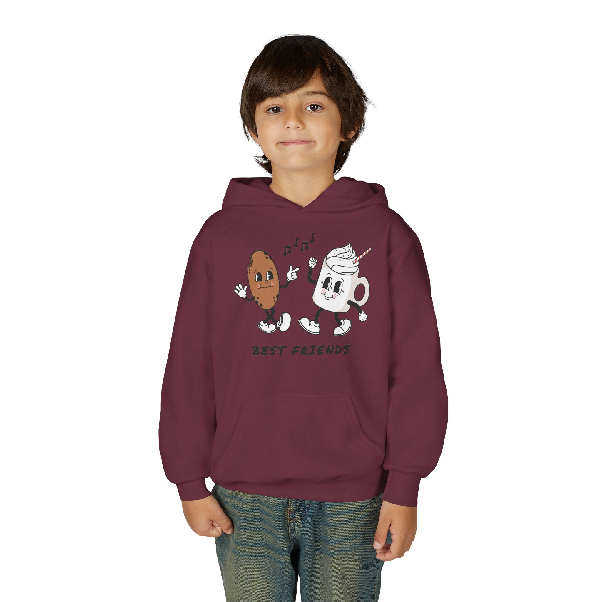 Best Friends Youth Hoodie - Cute Friendship Sweatshirt for Kids, Gift for Besties, Matching Outfit, Cozy Wear for Playdates - Threads & Echo