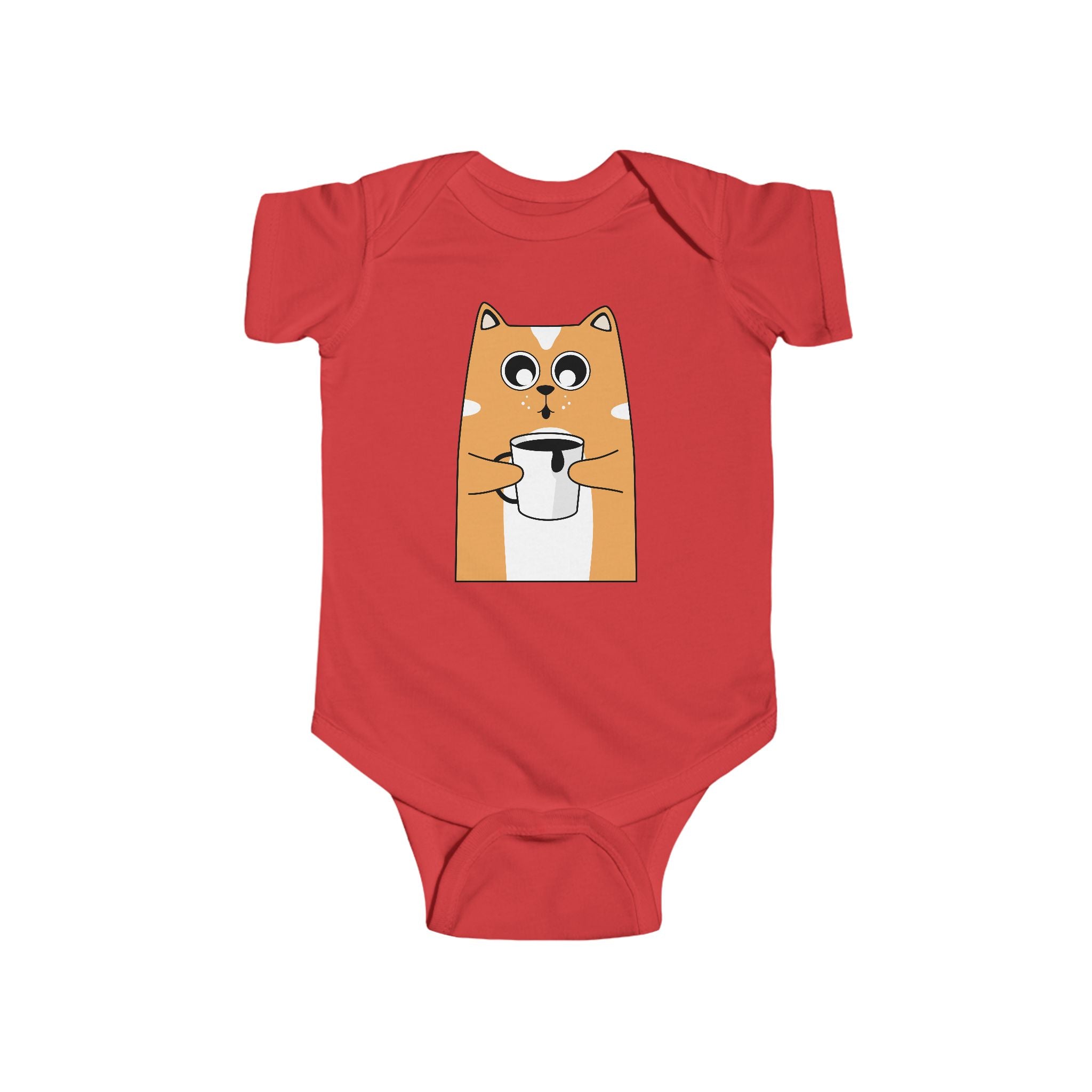 Cute Cat Coffee Infant Bodysuit, Baby Shower Gift, Toddler Outfit, Nursery Decor, Funny Baby Onesie
