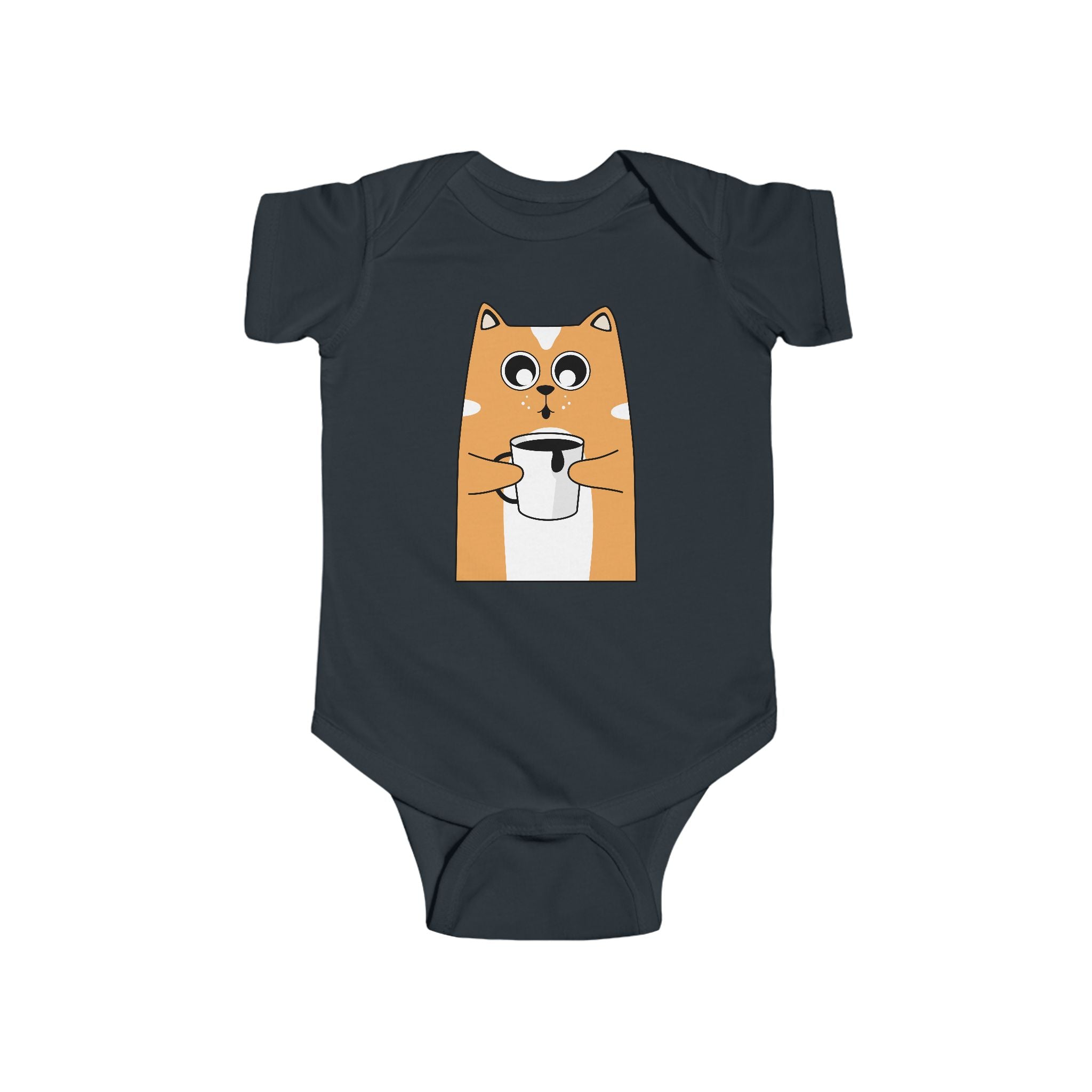 Cute Cat Coffee Infant Bodysuit, Baby Shower Gift, Toddler Outfit, Nursery Decor, Funny Baby Onesie