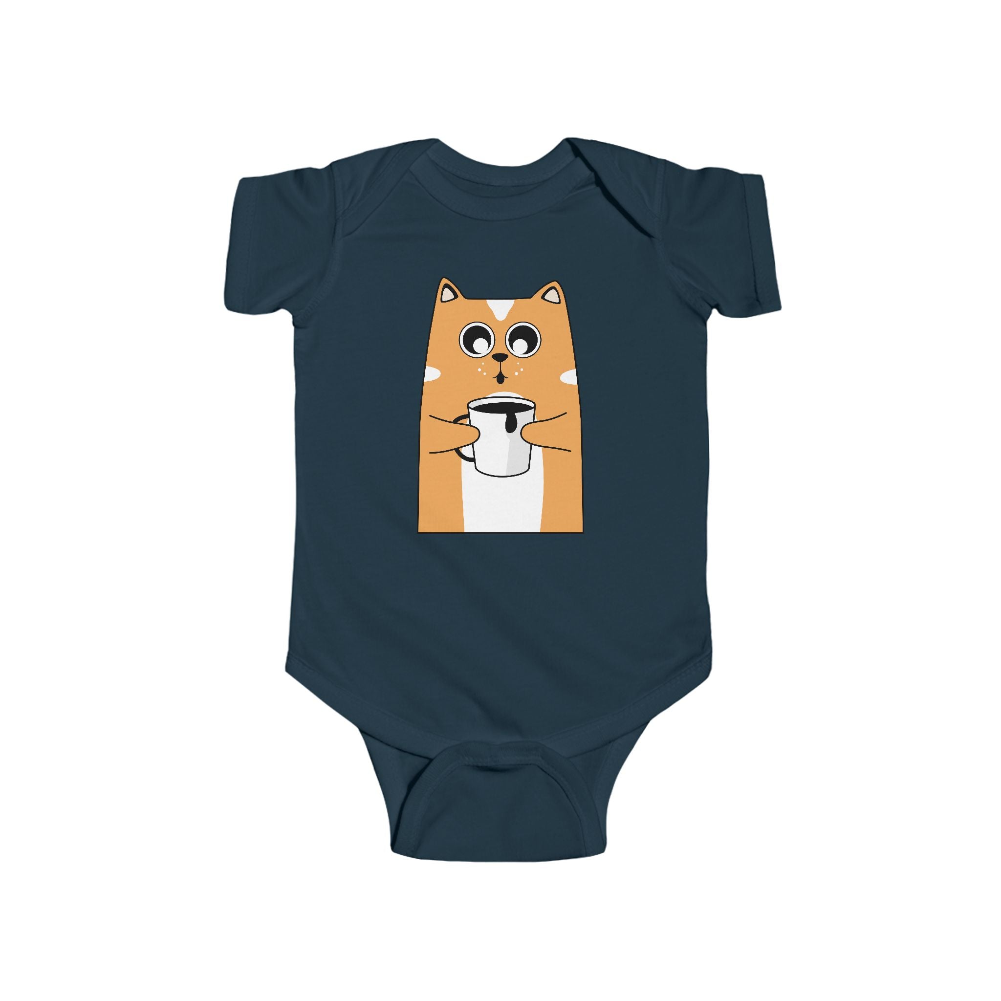 Cute Cat Coffee Infant Bodysuit, Baby Shower Gift, Toddler Outfit, Nursery Decor, Funny Baby Onesie