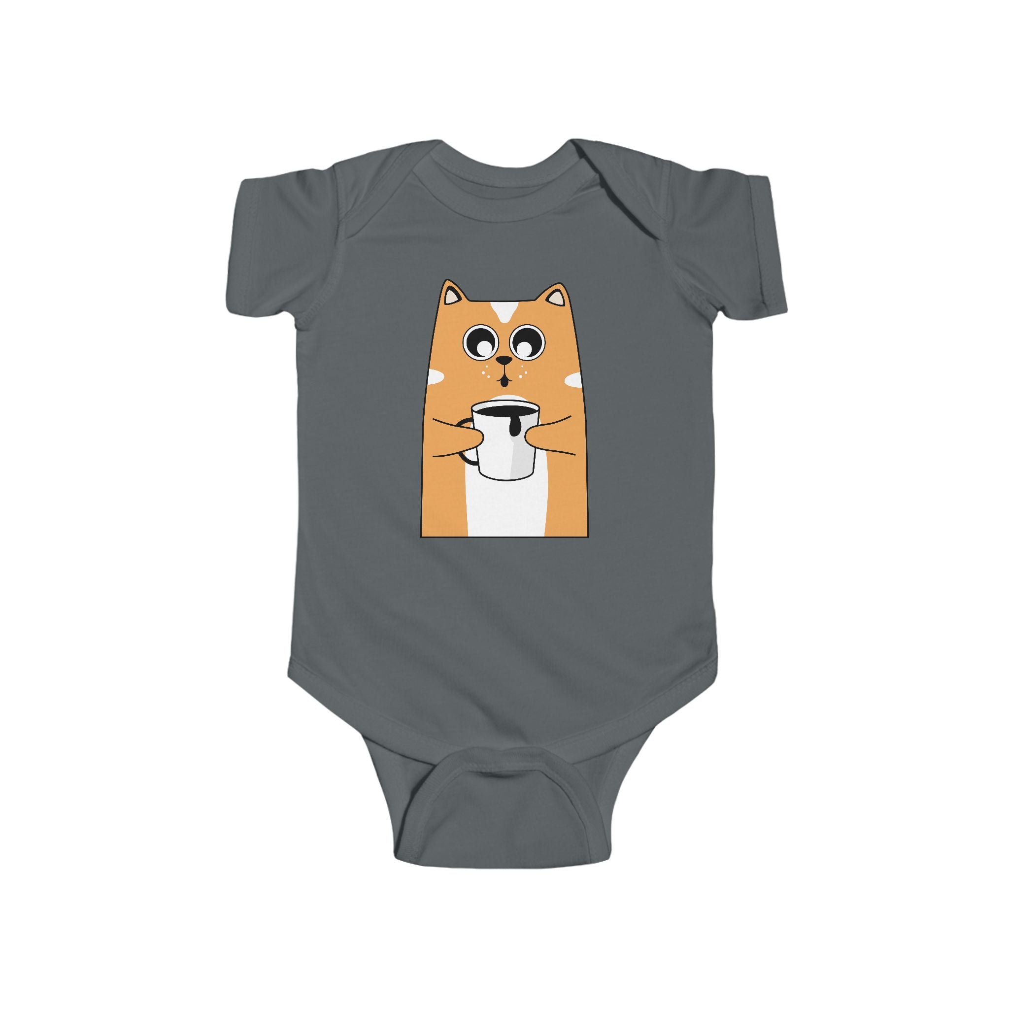 Cute Cat Coffee Infant Bodysuit, Baby Shower Gift, Toddler Outfit, Nursery Decor, Funny Baby Onesie