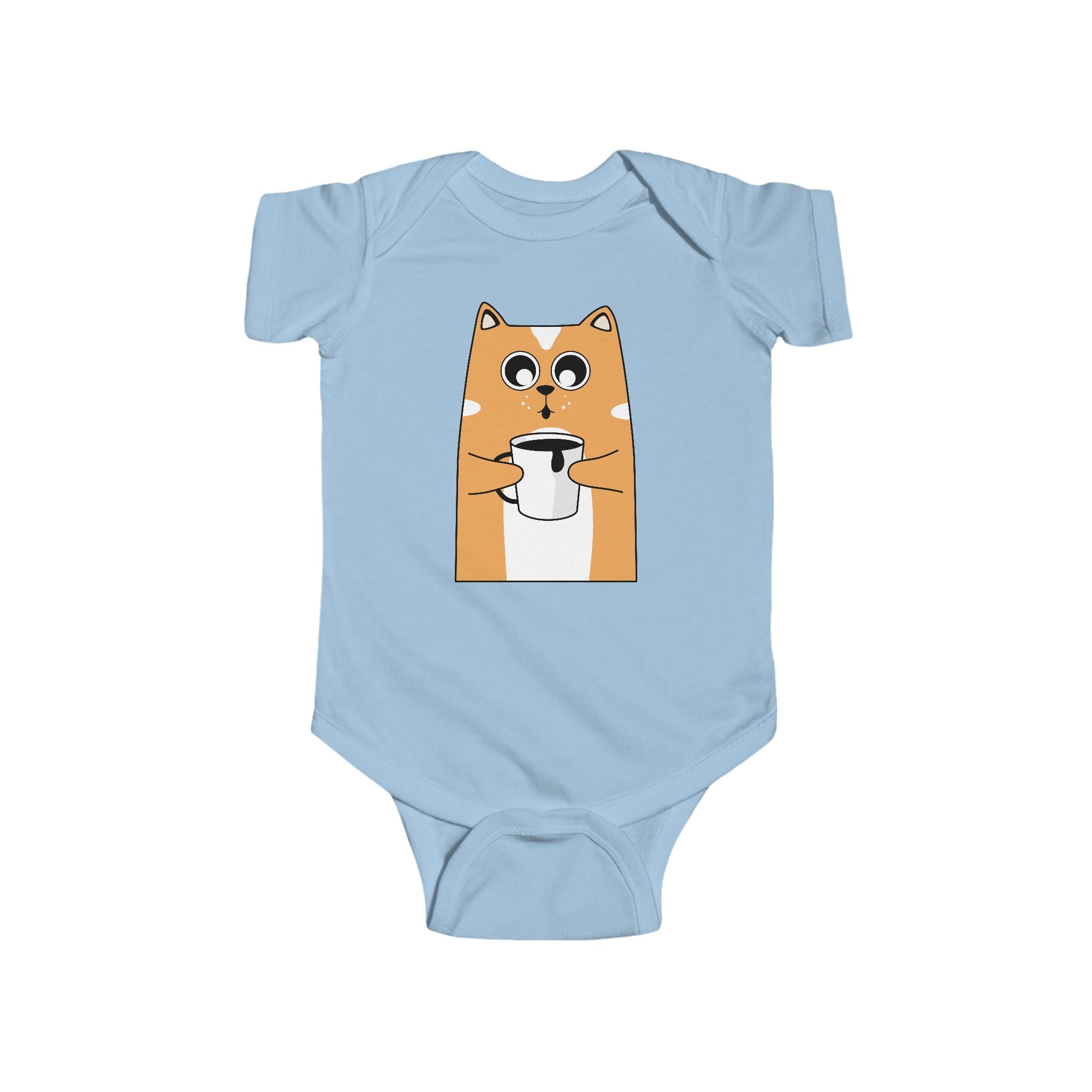 Cute Cat Coffee Infant Bodysuit, Baby Shower Gift, Toddler Outfit, Nursery Decor, Funny Baby Onesie
