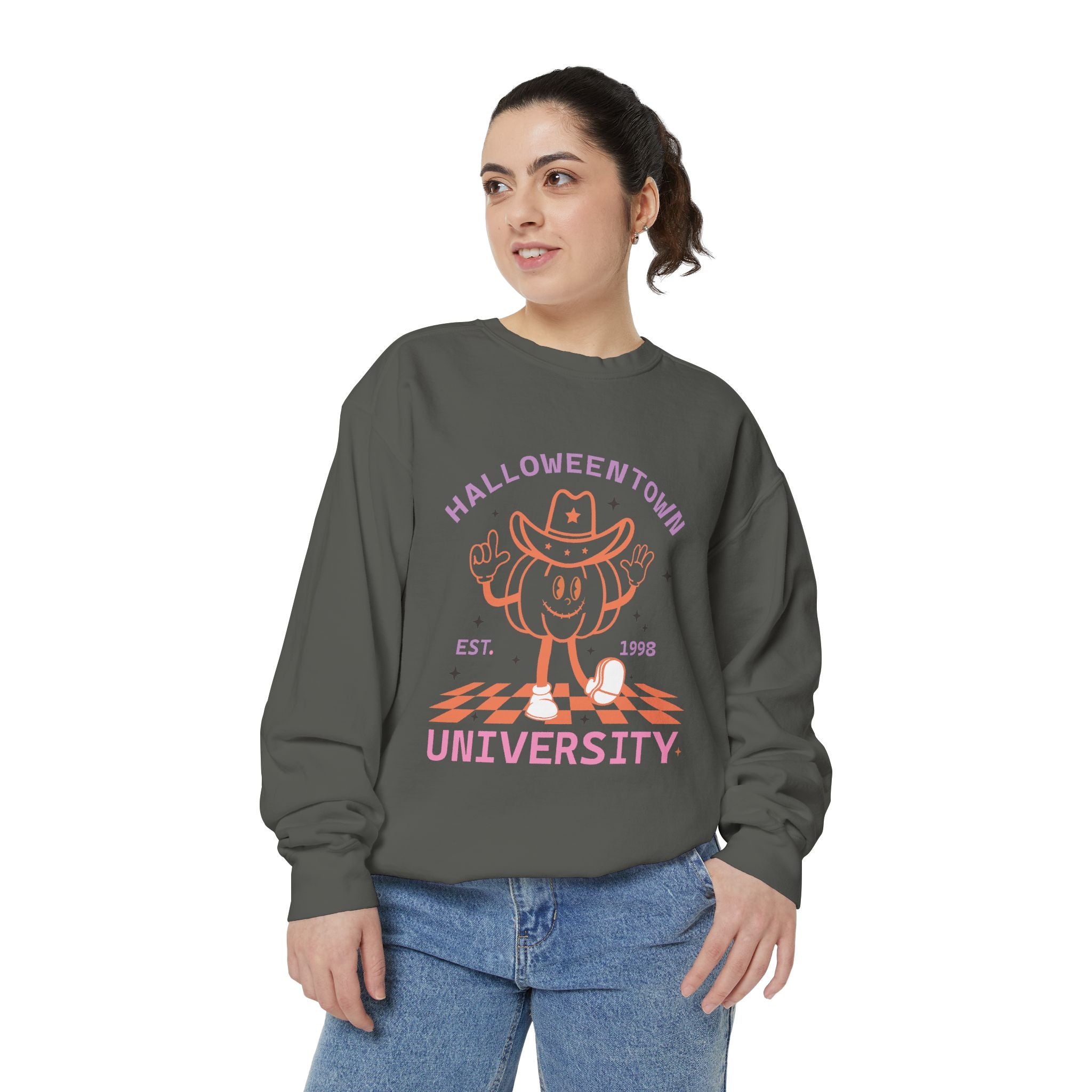 Halloween Town Sweatshirt, Cozy Fall Apparel, Unisex Halloween Clothing, Funny Sweatshirt, Trick or Treat Outfit, Gift for Halloween Lovers
