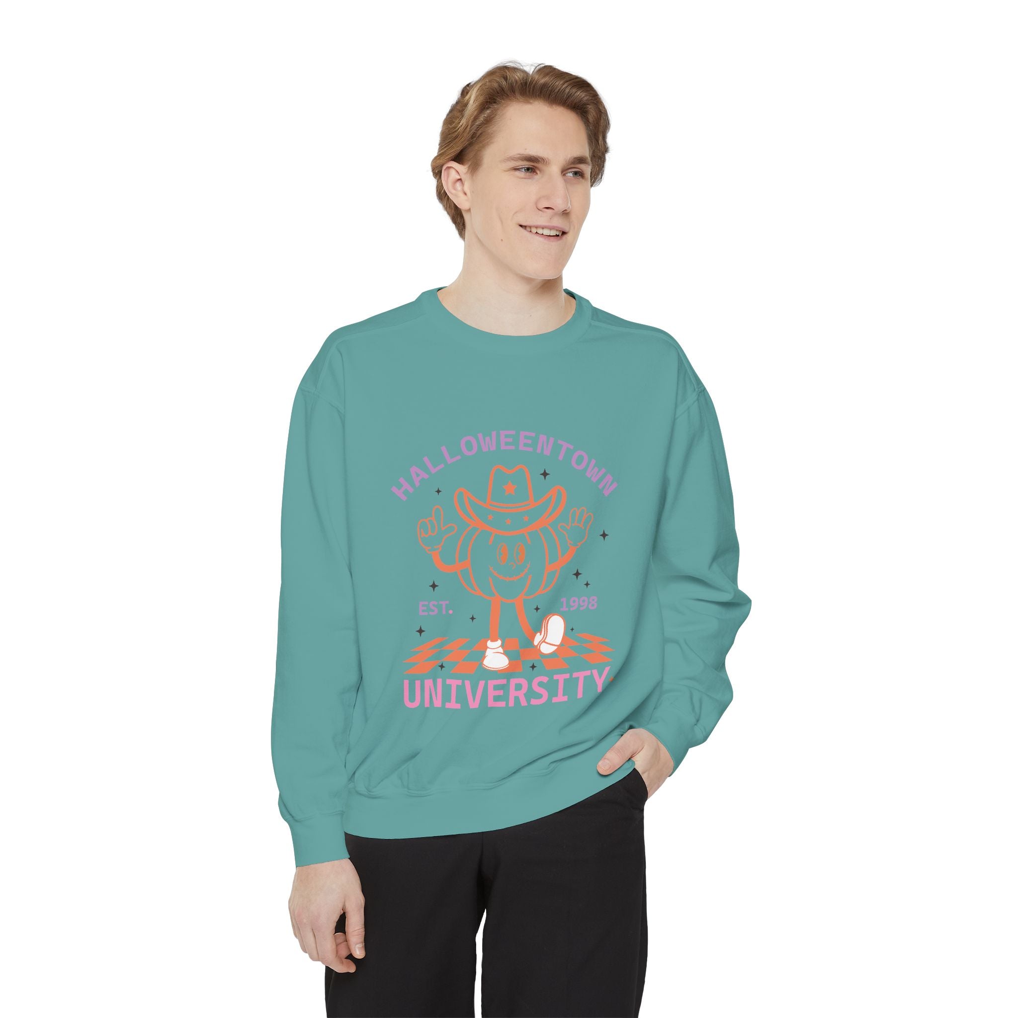 Halloween Town Sweatshirt, Cozy Fall Apparel, Unisex Halloween Clothing, Funny Sweatshirt, Trick or Treat Outfit, Gift for Halloween Lovers