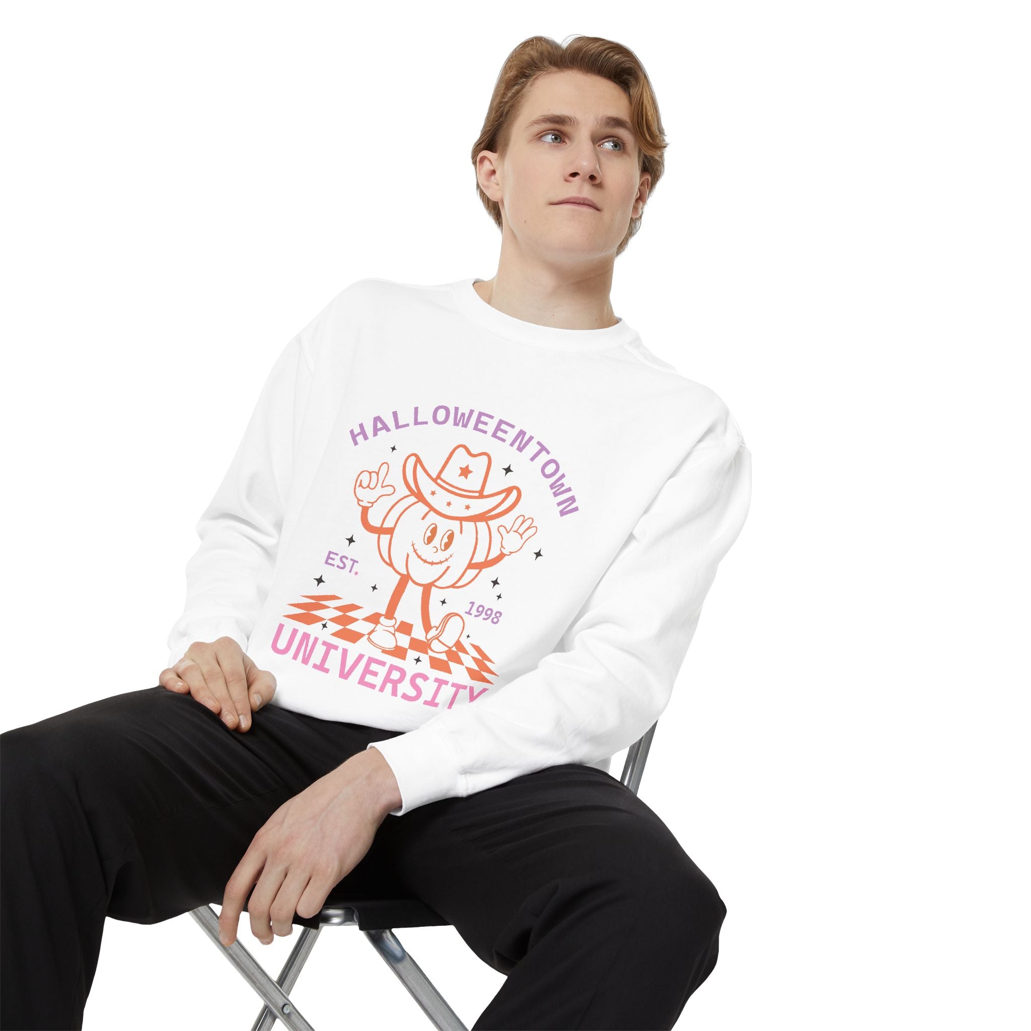 Halloween Town Sweatshirt, Cozy Fall Apparel, Unisex Halloween Clothing, Funny Sweatshirt, Trick or Treat Outfit, Gift for Halloween Lovers