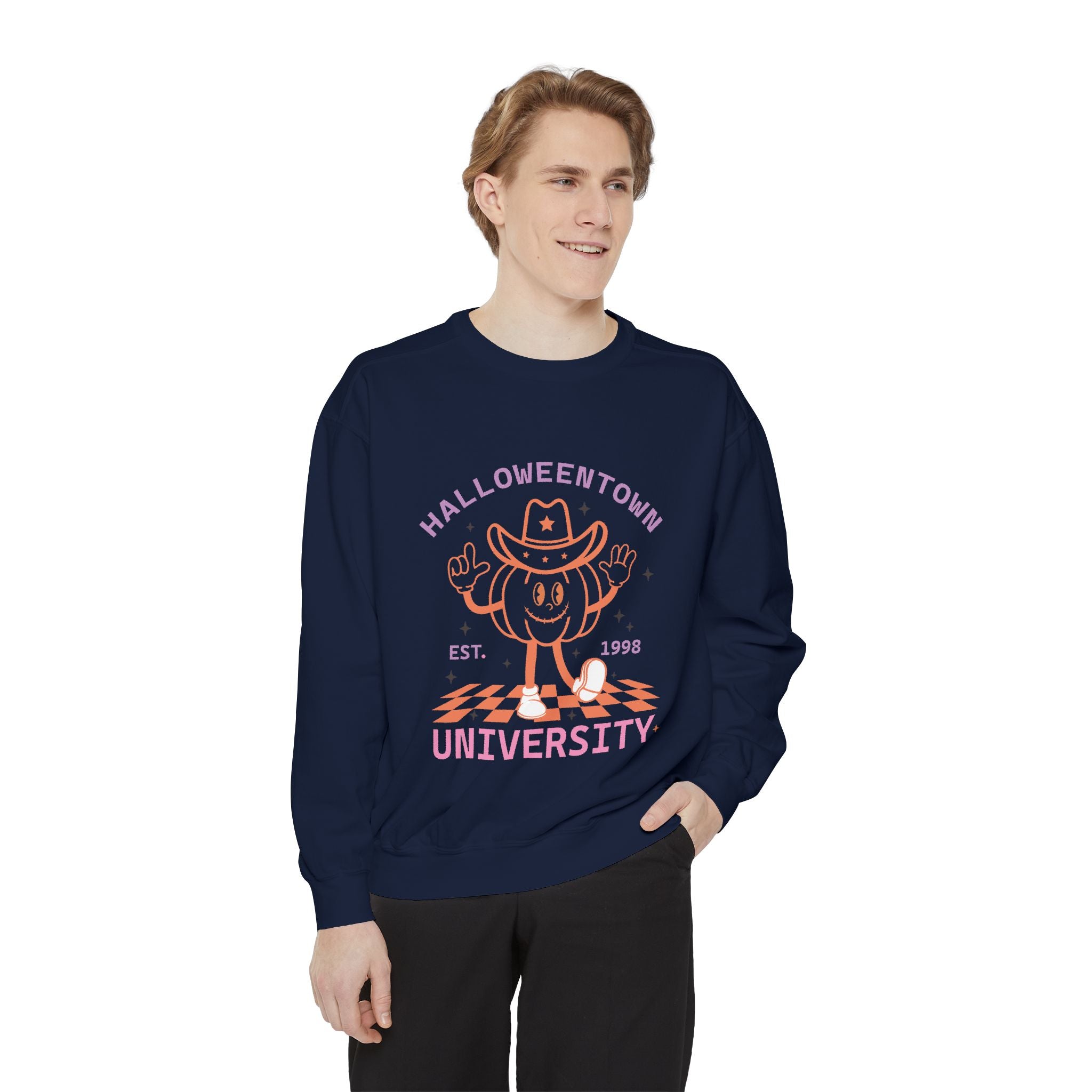 Halloween Town Sweatshirt, Cozy Fall Apparel, Unisex Halloween Clothing, Funny Sweatshirt, Trick or Treat Outfit, Gift for Halloween Lovers