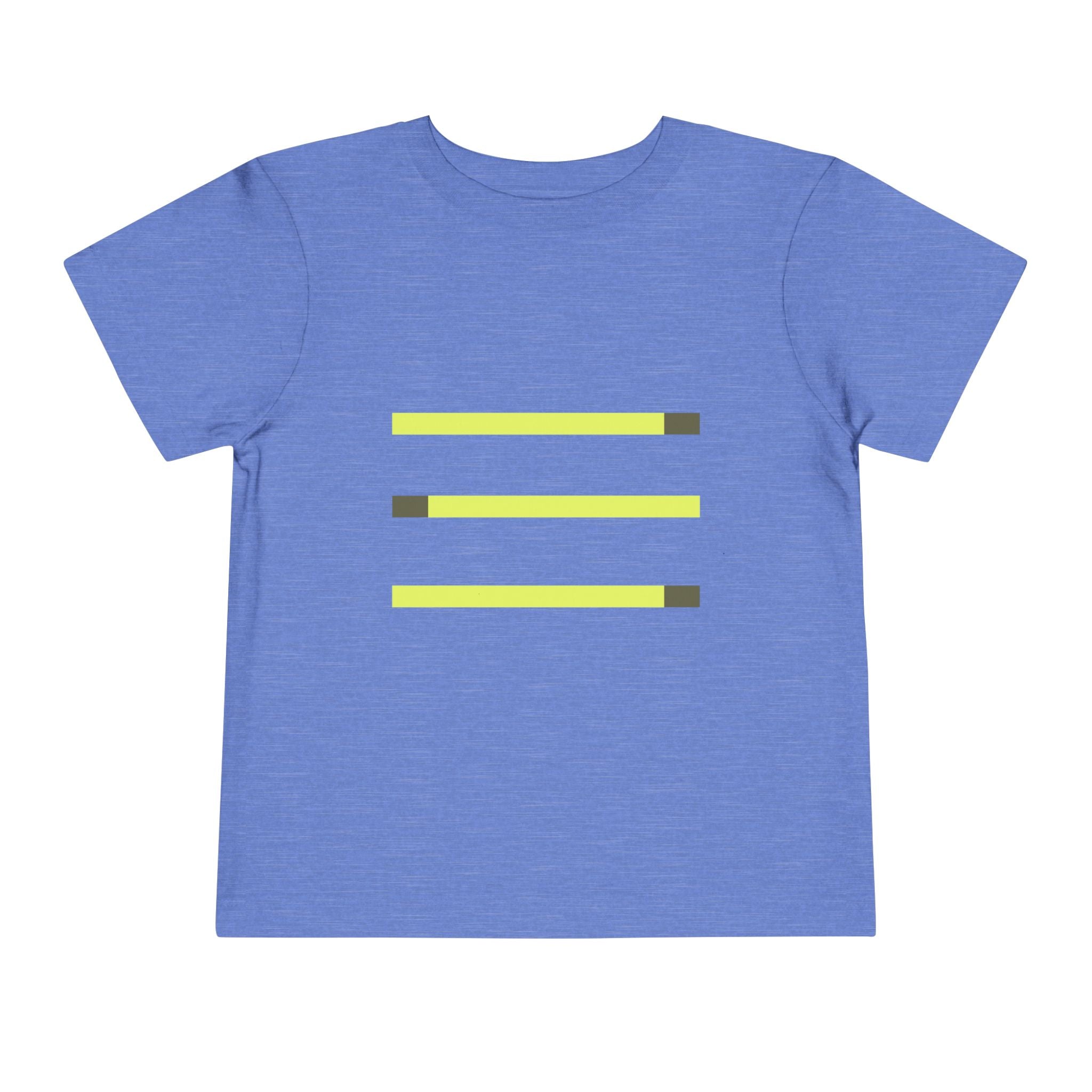 Toddler Short Sleeve Tee with Yellow Lines, Kids Fashion, Summer Playwear, Birthday Gift, Everyday Comfort, Fun Casual Wear