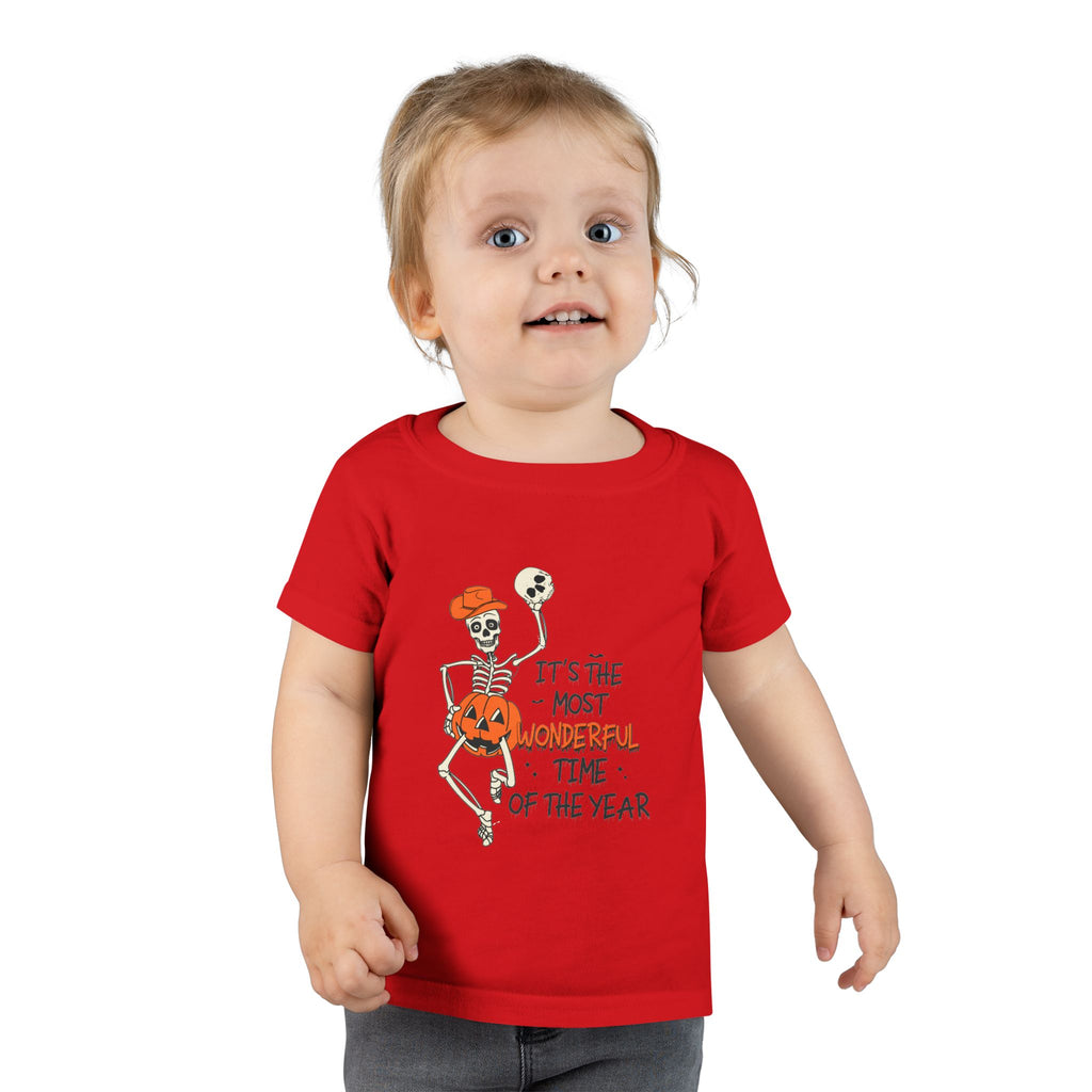 Halloween Skeleton Toddler T-Shirt, Cute Kids Costume Tee, Halloween Party Outfit, Spooky Season Apparel, Trick or Treat Shirt