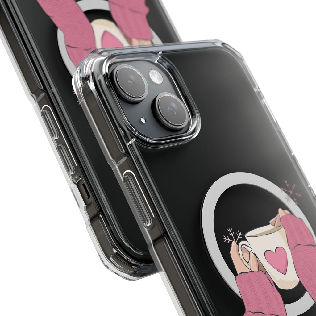 Heartwarming Magnetic Phone Case, Cute Smartphone Cover, Winter Accessories, Gift for Her, Instagrammable Tech