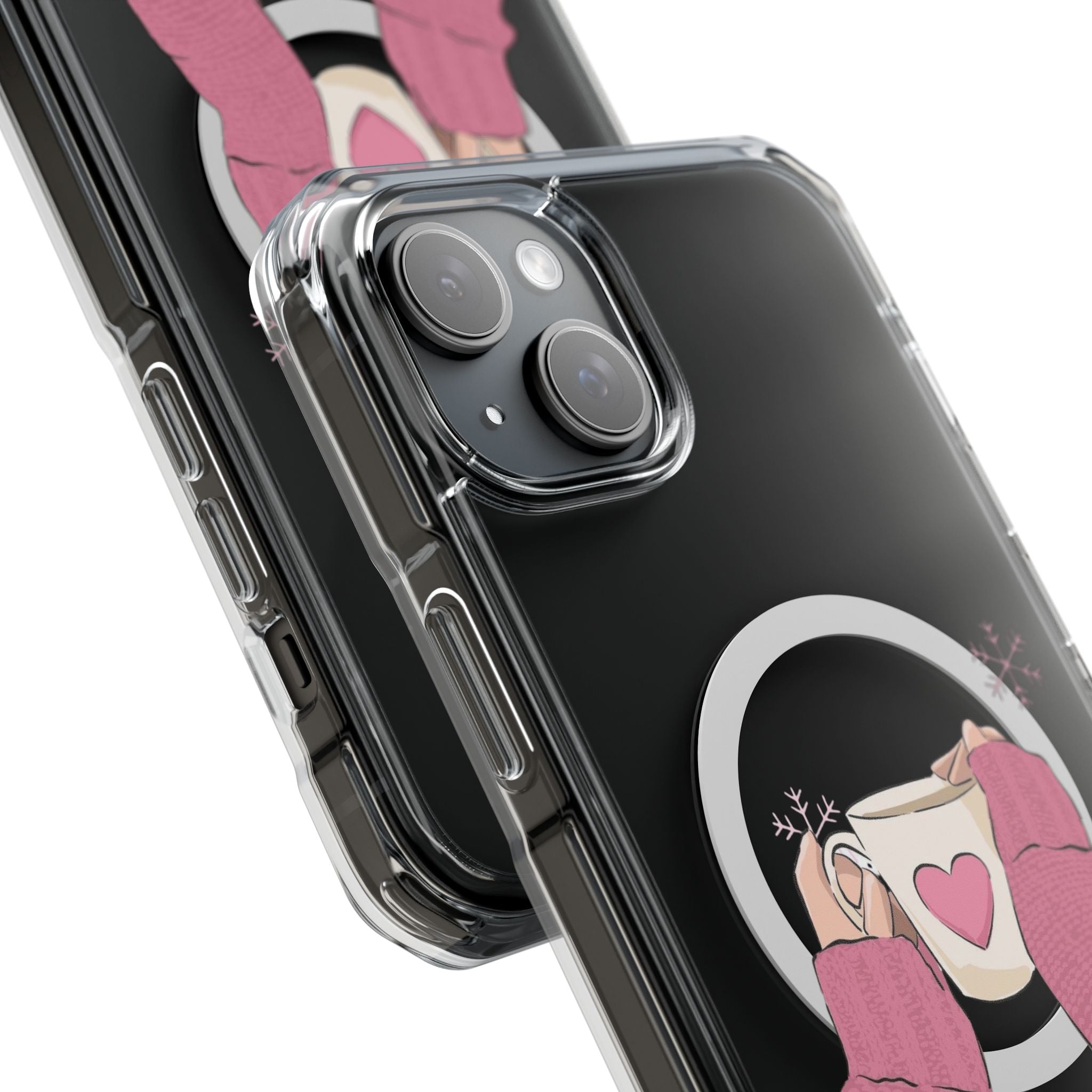 Heartwarming Magnetic Phone Case, Cute Smartphone Cover, Winter Accessories, Gift for Her, Instagrammable Tech