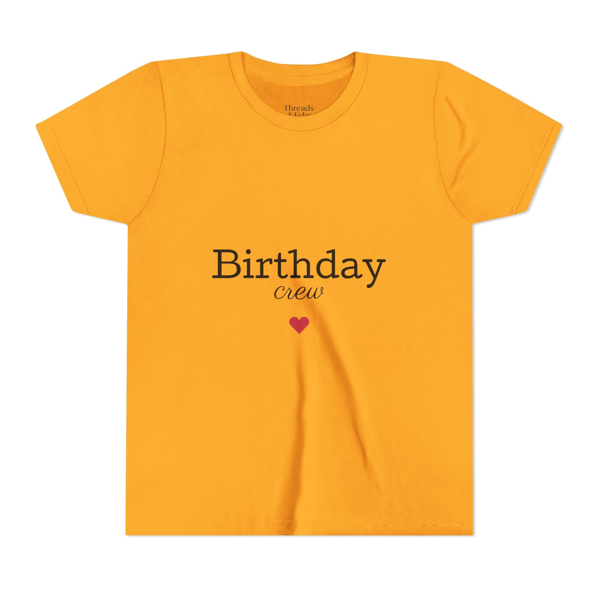 Birthday Crew Youth Tee, Fun Birthday Gift, Kids Party Shirt, Celebration Apparel, Birthday Celebration Clothing