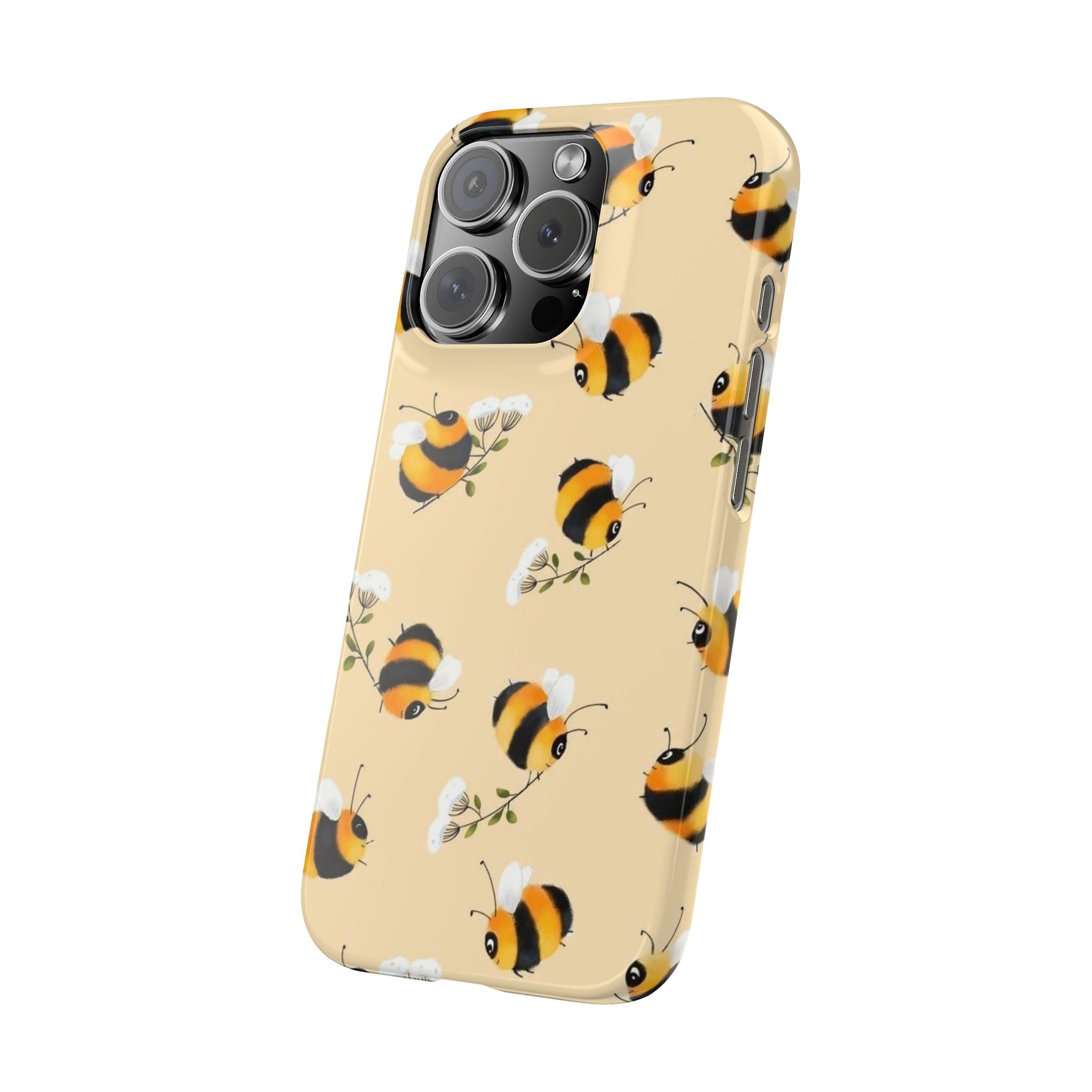 Bee-inspired Slim Phone Cases, Cute Bumblebee Design, Eco-friendly Mobile Covers, Perfect Gift for Nature Lovers
