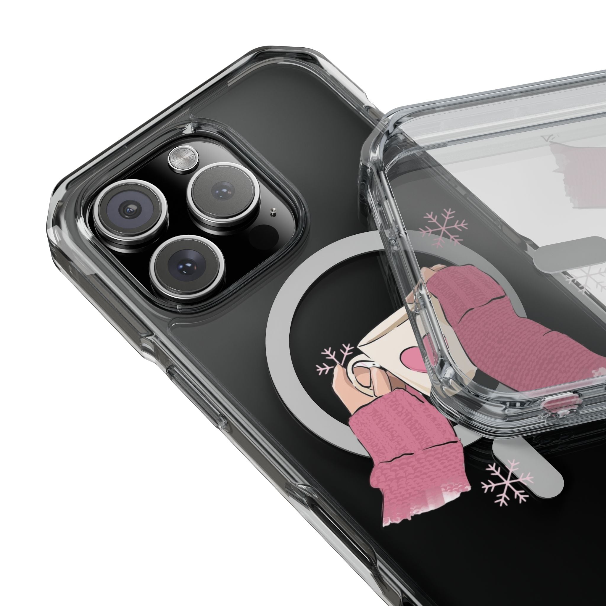 Heartwarming Magnetic Phone Case, Cute Smartphone Cover, Winter Accessories, Gift for Her, Instagrammable Tech