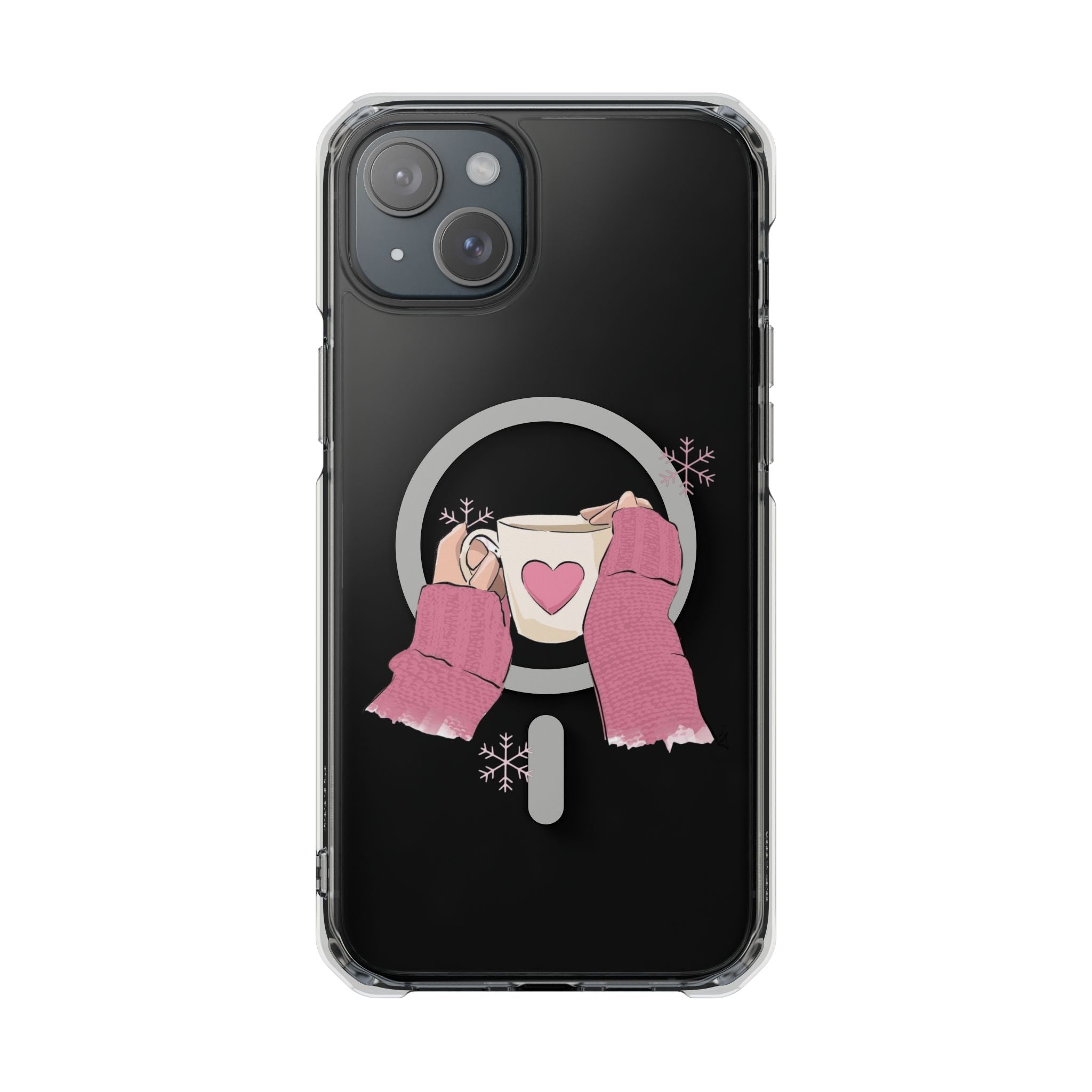 Heartwarming Magnetic Phone Case, Cute Smartphone Cover, Winter Accessories, Gift for Her, Instagrammable Tech