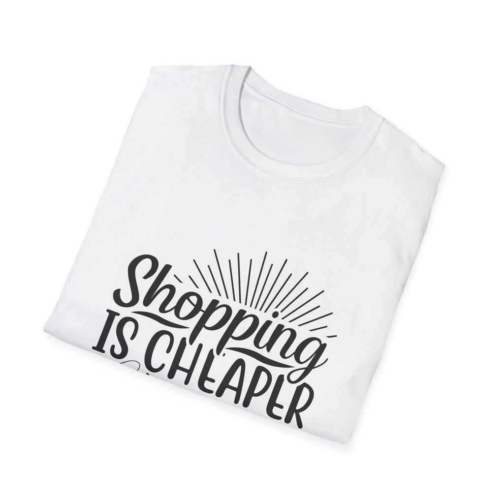 Shopping Therapy T-Shirt, Funny Gift for Shoppers, Casual Tee, Unique Humor Shirt, Gift for Her