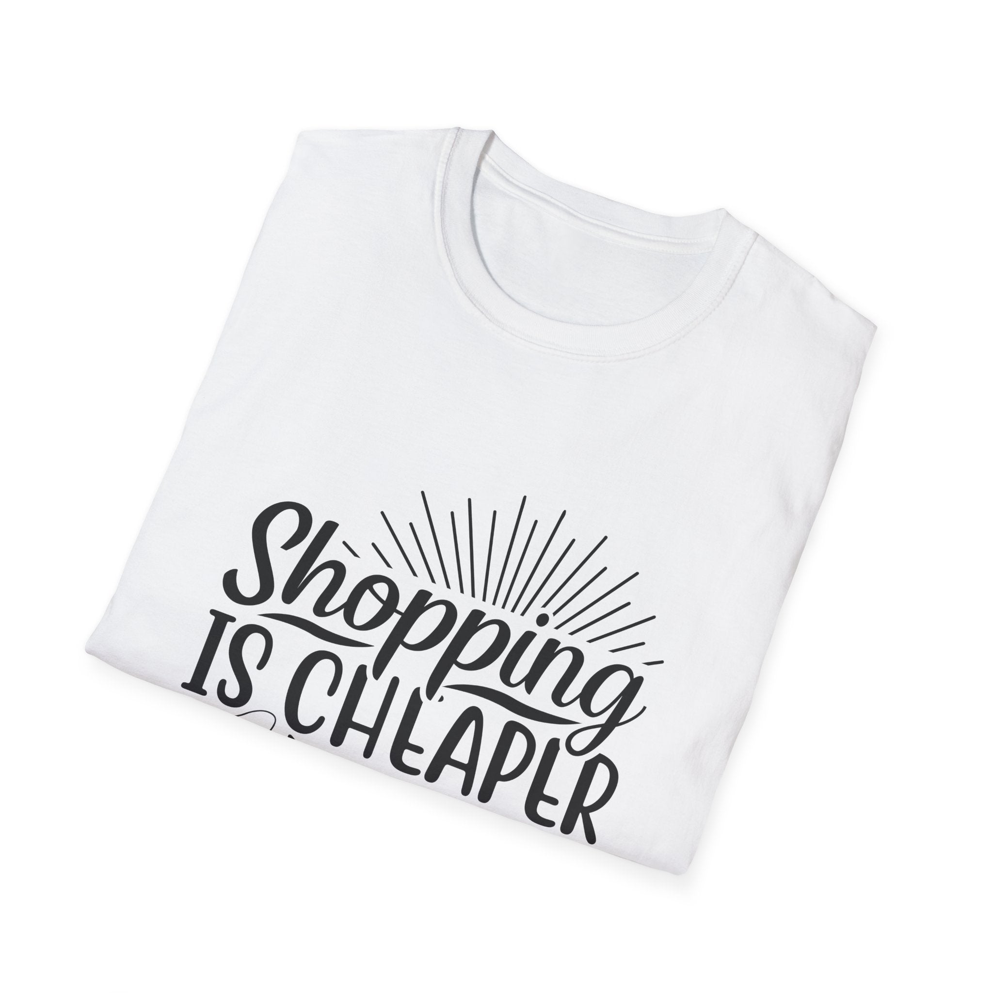 Shopping Therapy T-Shirt, Funny Gift for Shoppers, Casual Tee, Unique Humor Shirt, Gift for Her
