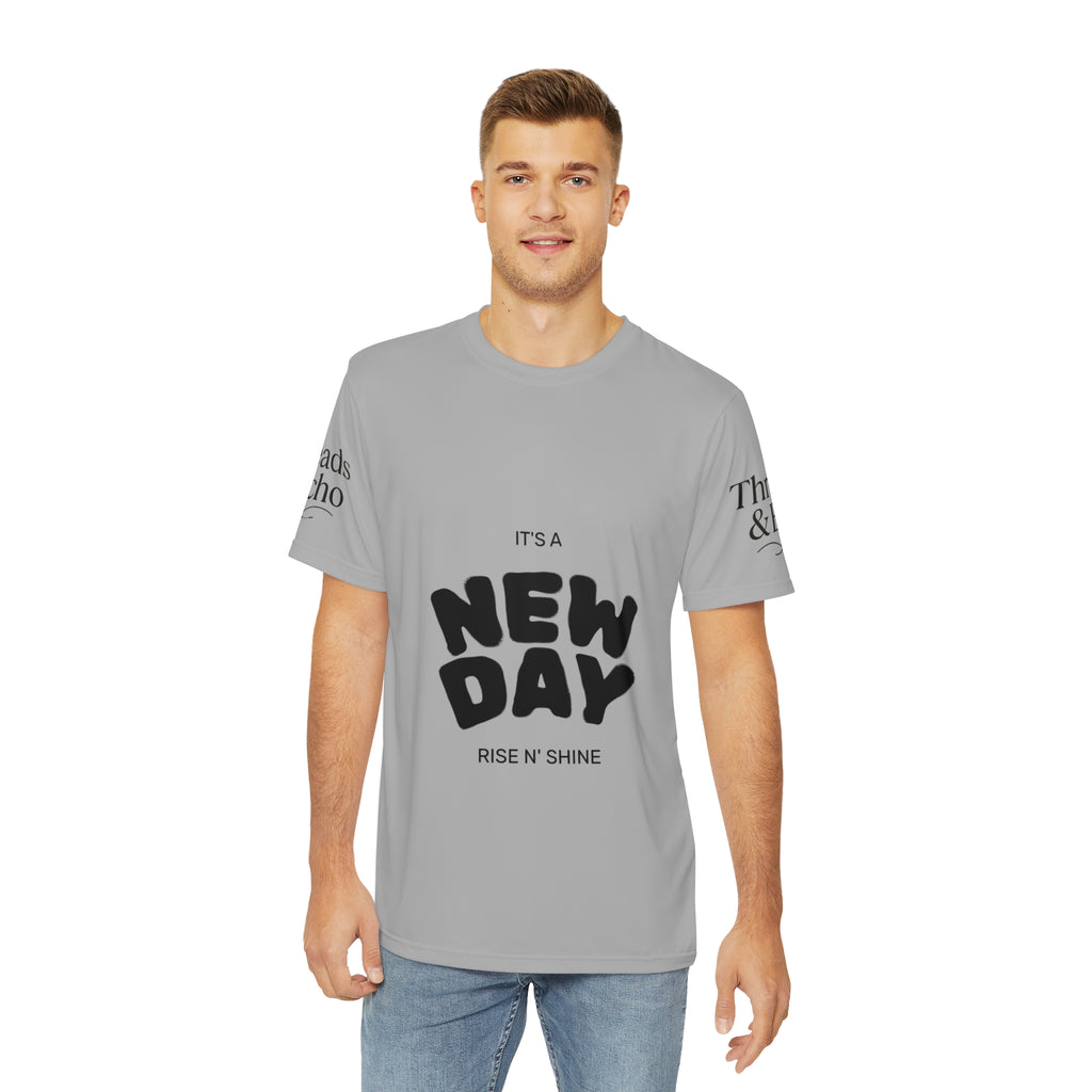 Men's Graphic T-Shirt, 'It's a New Day' Tee for Inspiration, Casual Wear, Comfortable Daily Tee, Gift for Him, Motivational Apparel