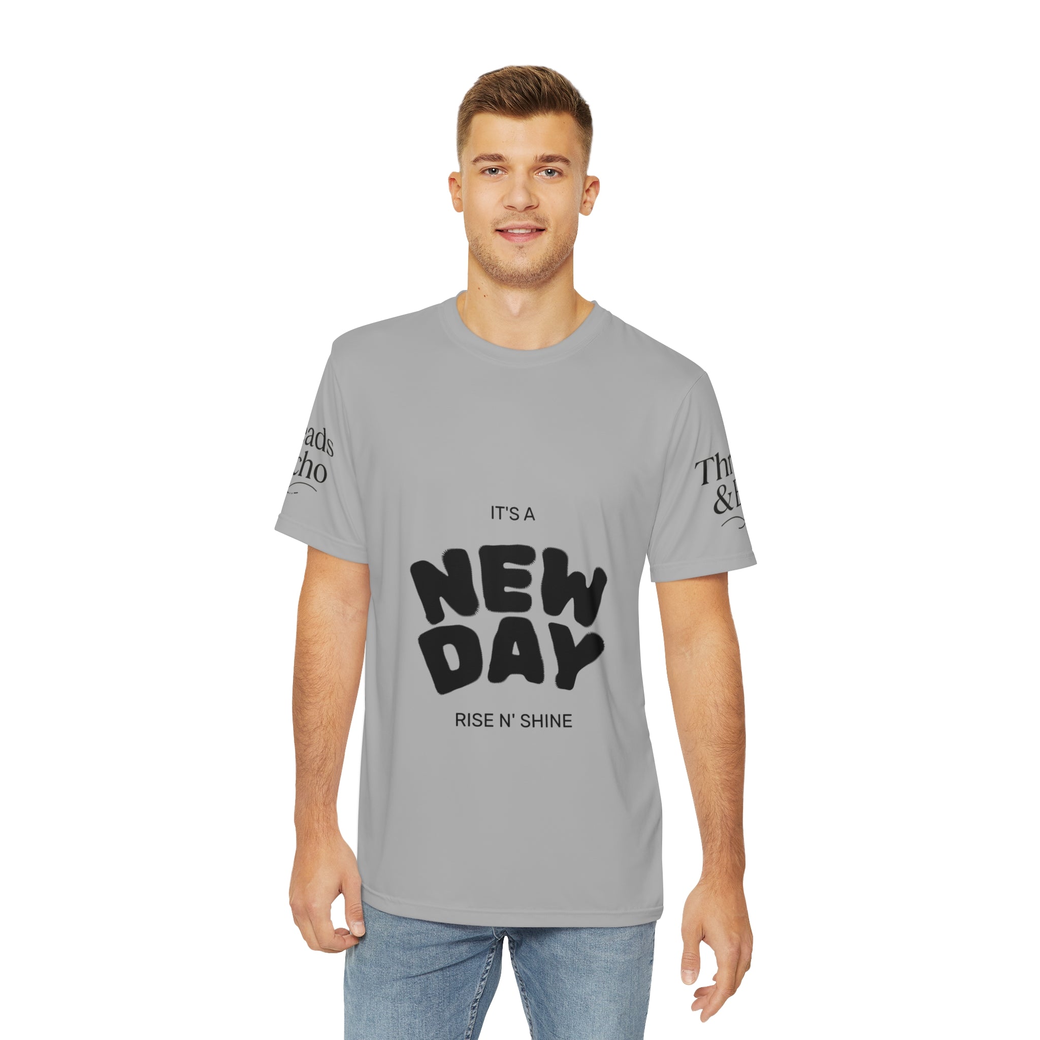 Men's Graphic T-Shirt, 'It's a New Day' Tee for Inspiration, Casual Wear, Comfortable Daily Tee, Gift for Him, Motivational Apparel