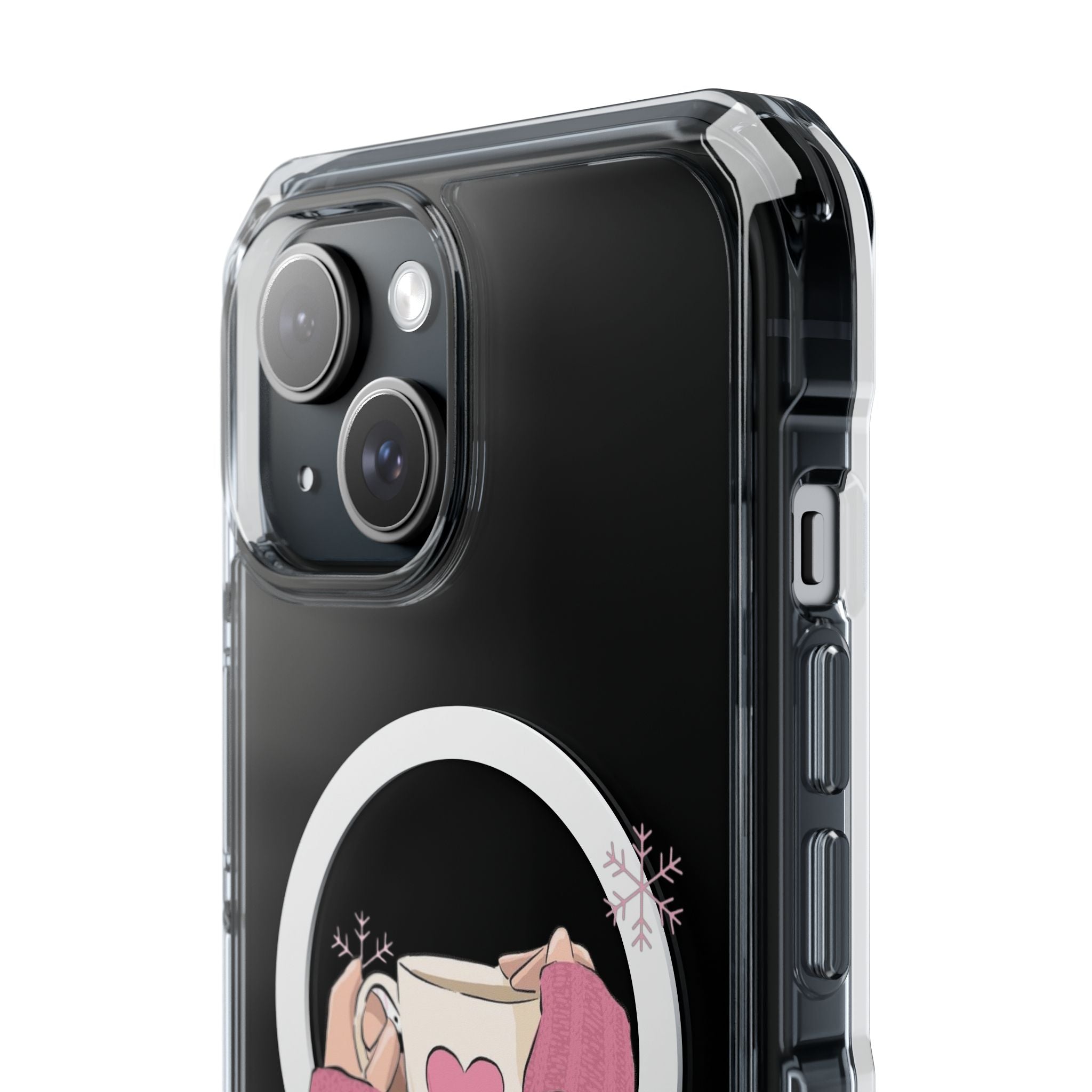 Heartwarming Magnetic Phone Case, Cute Smartphone Cover, Winter Accessories, Gift for Her, Instagrammable Tech