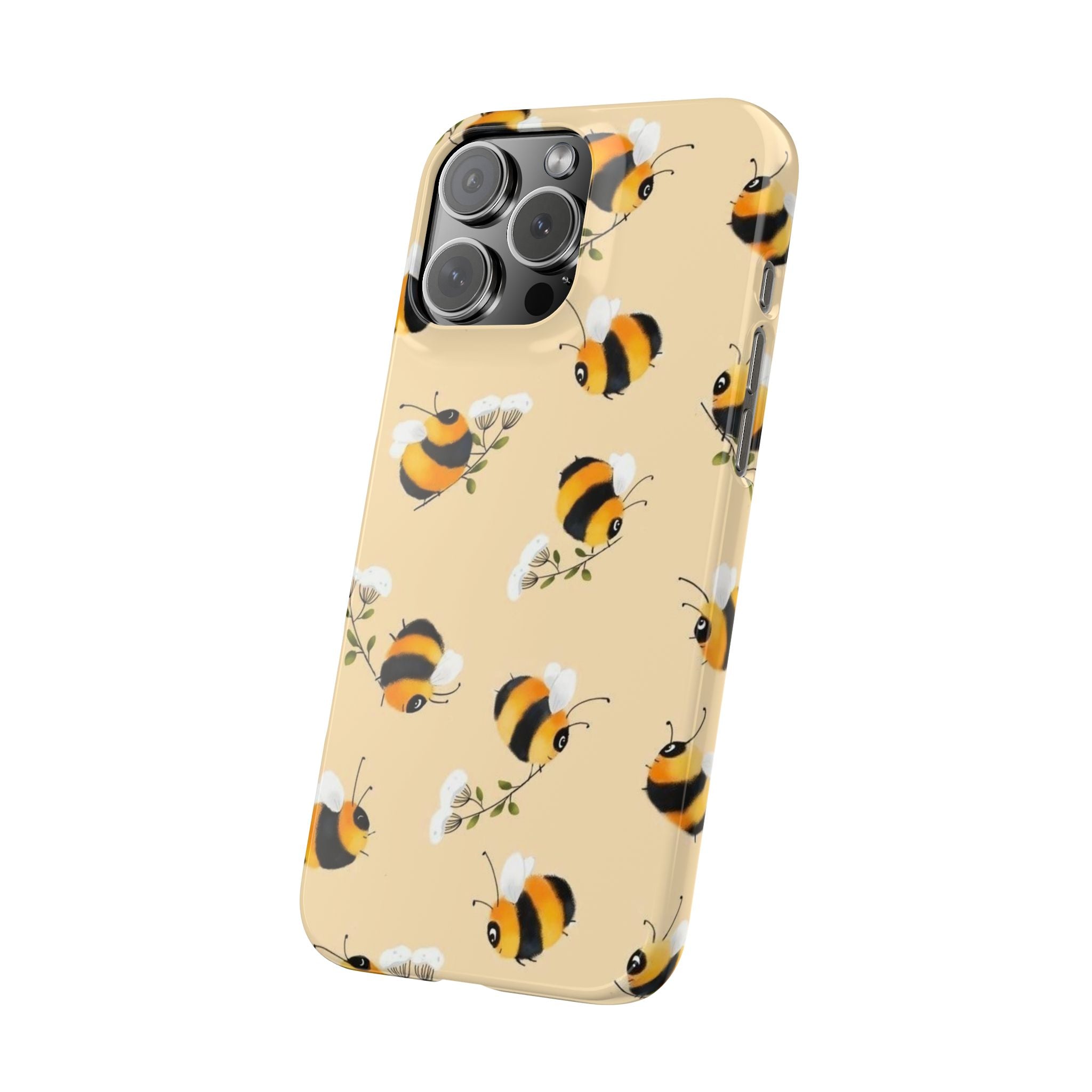 Bee-inspired Slim Phone Cases, Cute Bumblebee Design, Eco-friendly Mobile Covers, Perfect Gift for Nature Lovers