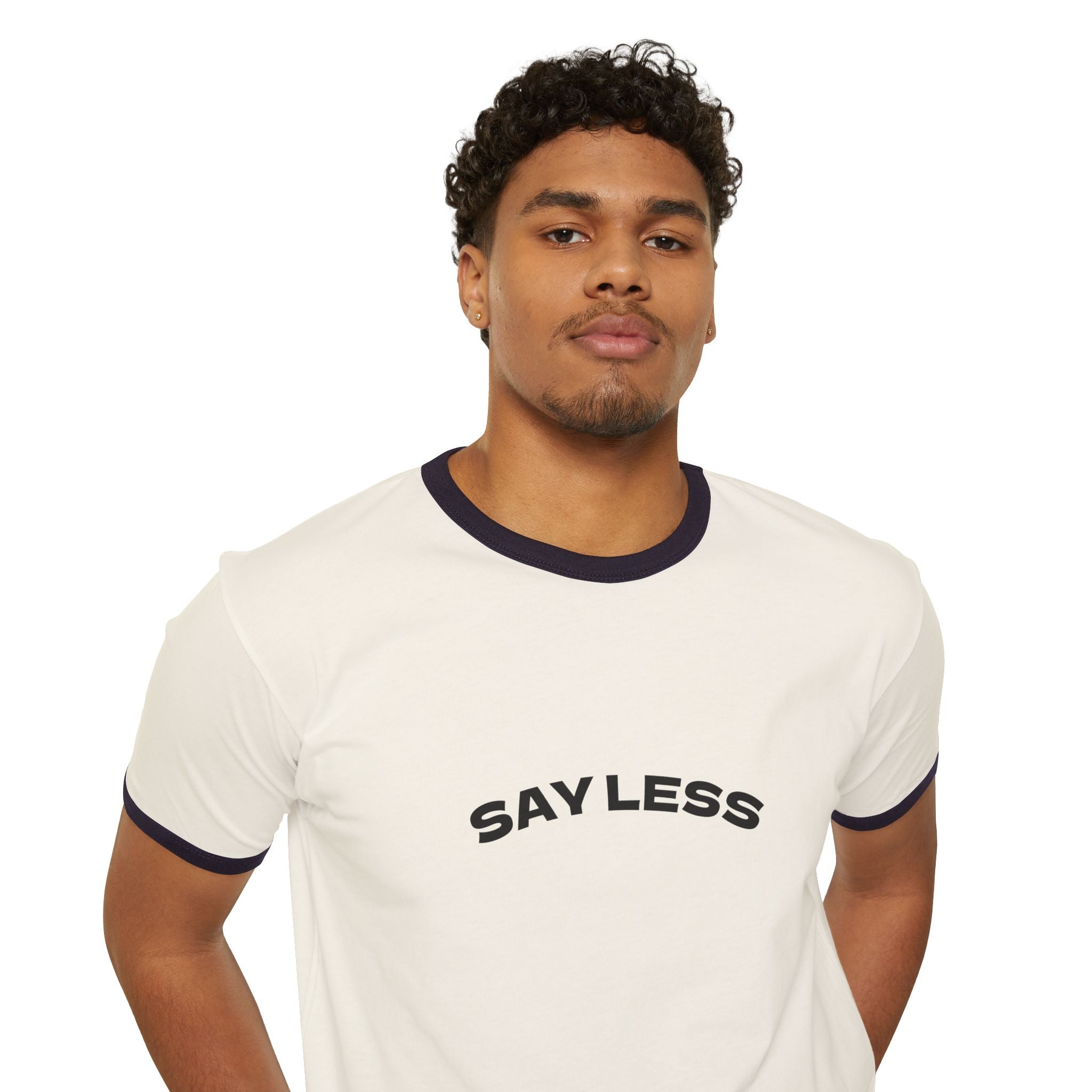 Chic Say Less Unisex Cotton Ringer T-Shirt - Casual Tee, Trendy Apparel, Gift for Friends, Everyday Wear, Fashion Statement