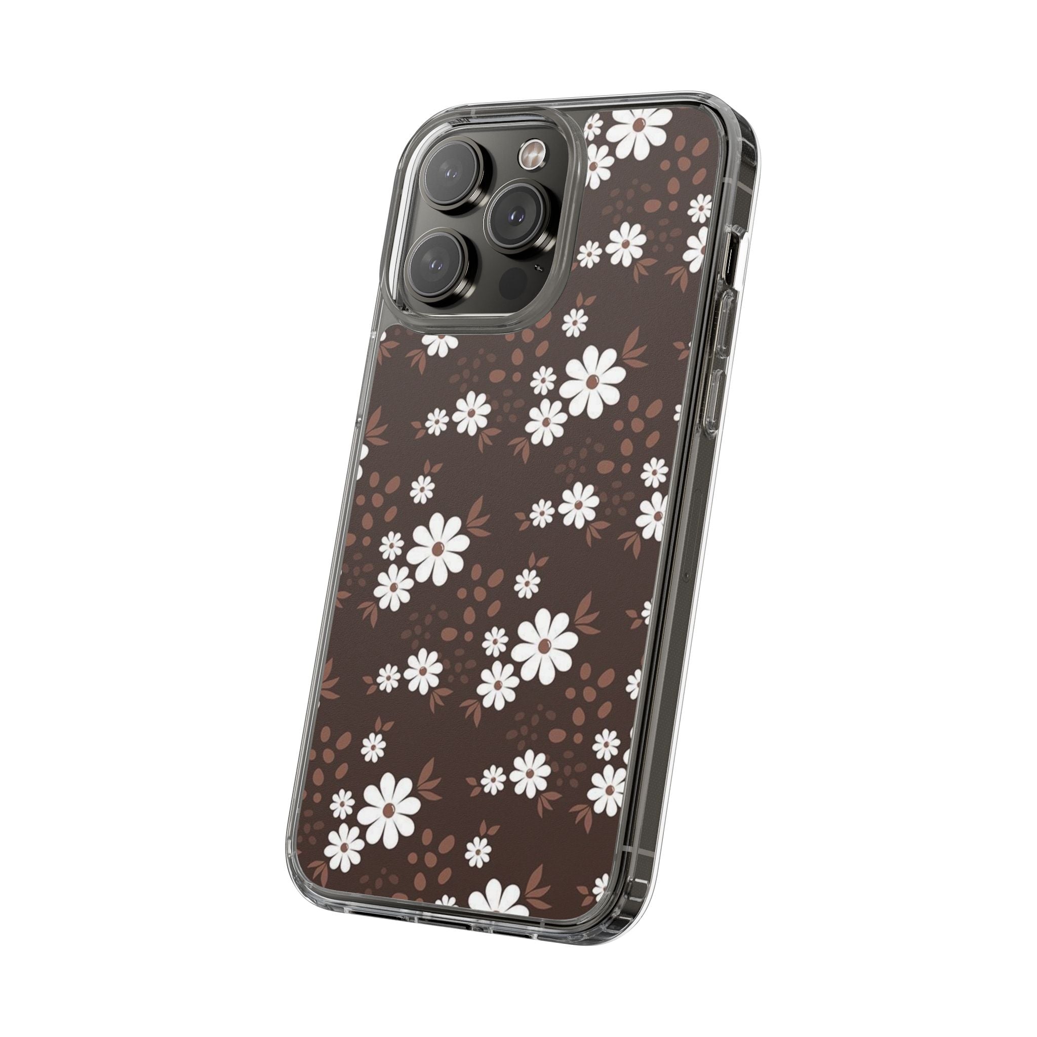 Floral Clear Phone Case, Durable Phone Cover, Transparent Phone Protection, Gift for Her, Spring Phone Accessory