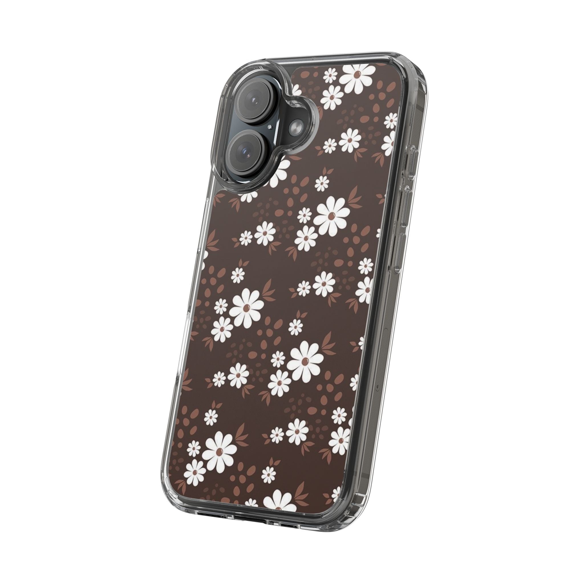 Floral Clear Phone Case, Durable Phone Cover, Transparent Phone Protection, Gift for Her, Spring Phone Accessory