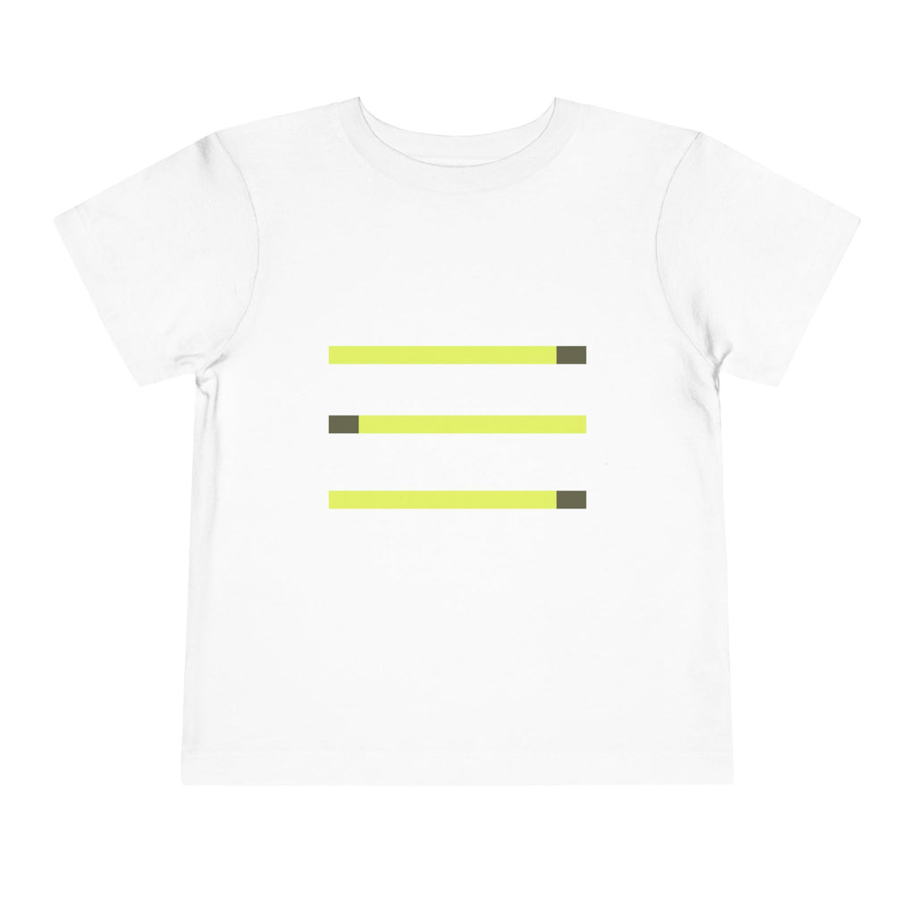 Toddler Short Sleeve Tee with Yellow Lines, Kids Fashion, Summer Playwear, Birthday Gift, Everyday Comfort, Fun Casual Wear
