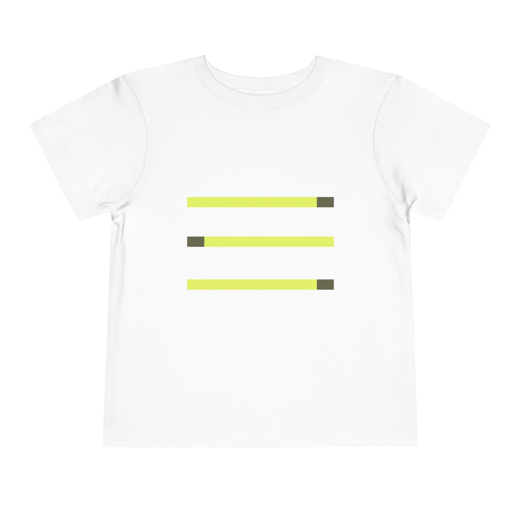 Toddler Short Sleeve Tee with Yellow Lines, Kids Fashion, Summer Playwear, Birthday Gift, Everyday Comfort, Fun Casual Wear