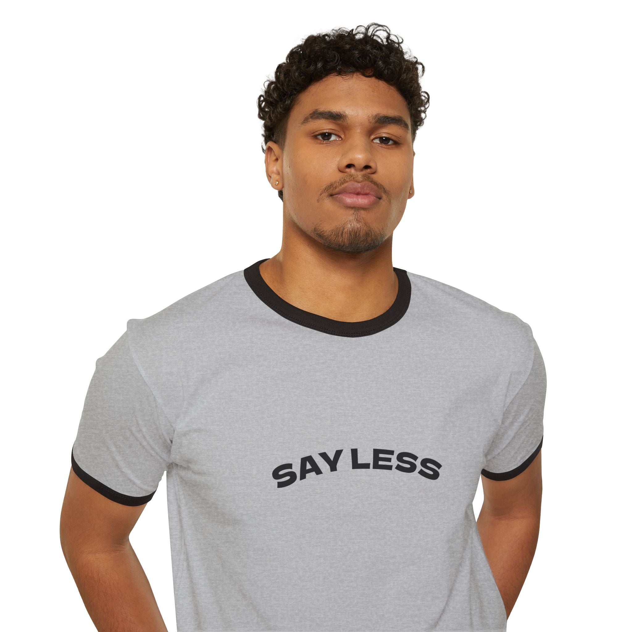 Chic Say Less Unisex Cotton Ringer T-Shirt - Casual Tee, Trendy Apparel, Gift for Friends, Everyday Wear, Fashion Statement