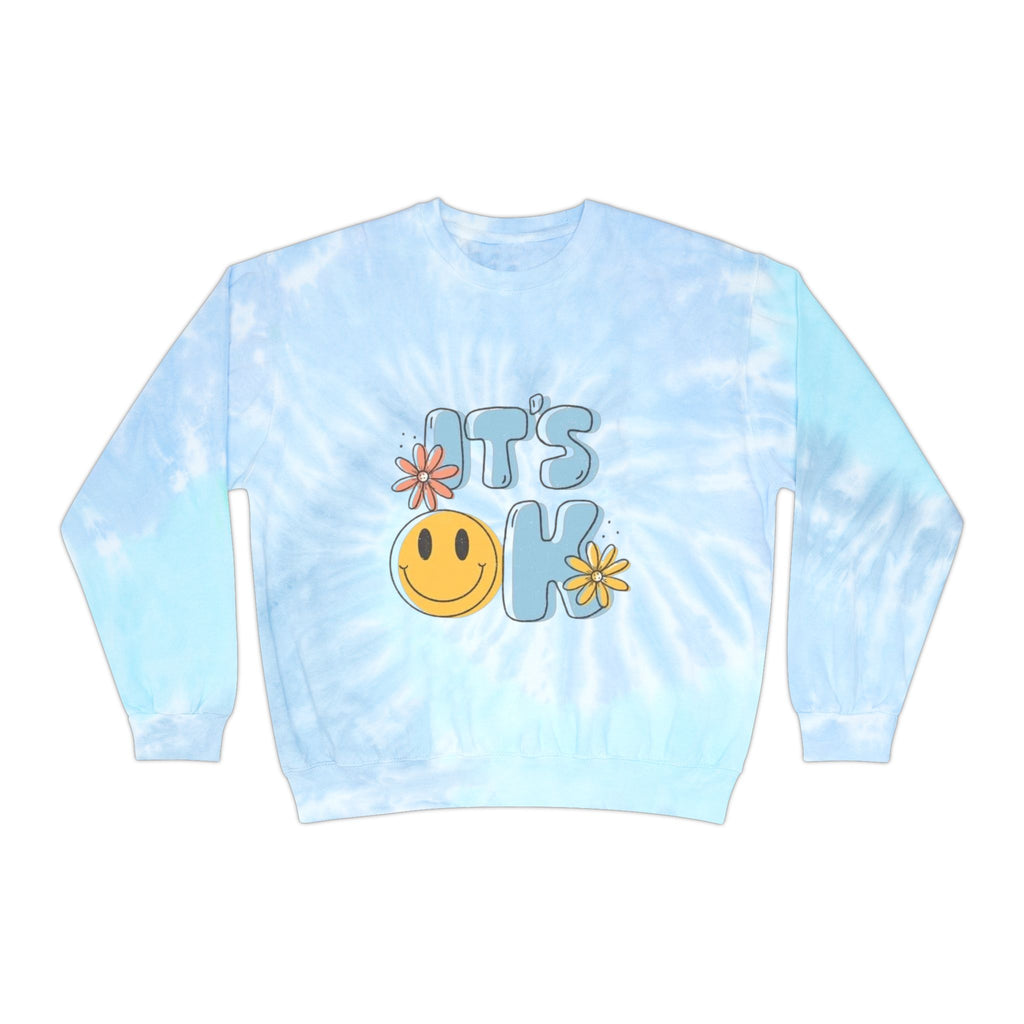Cheerful Tie-Dye Sweatshirt | Perfect for Cozy Days, Gift for Friends, Self-Care, Summer Festivals, Relaxed Vibes