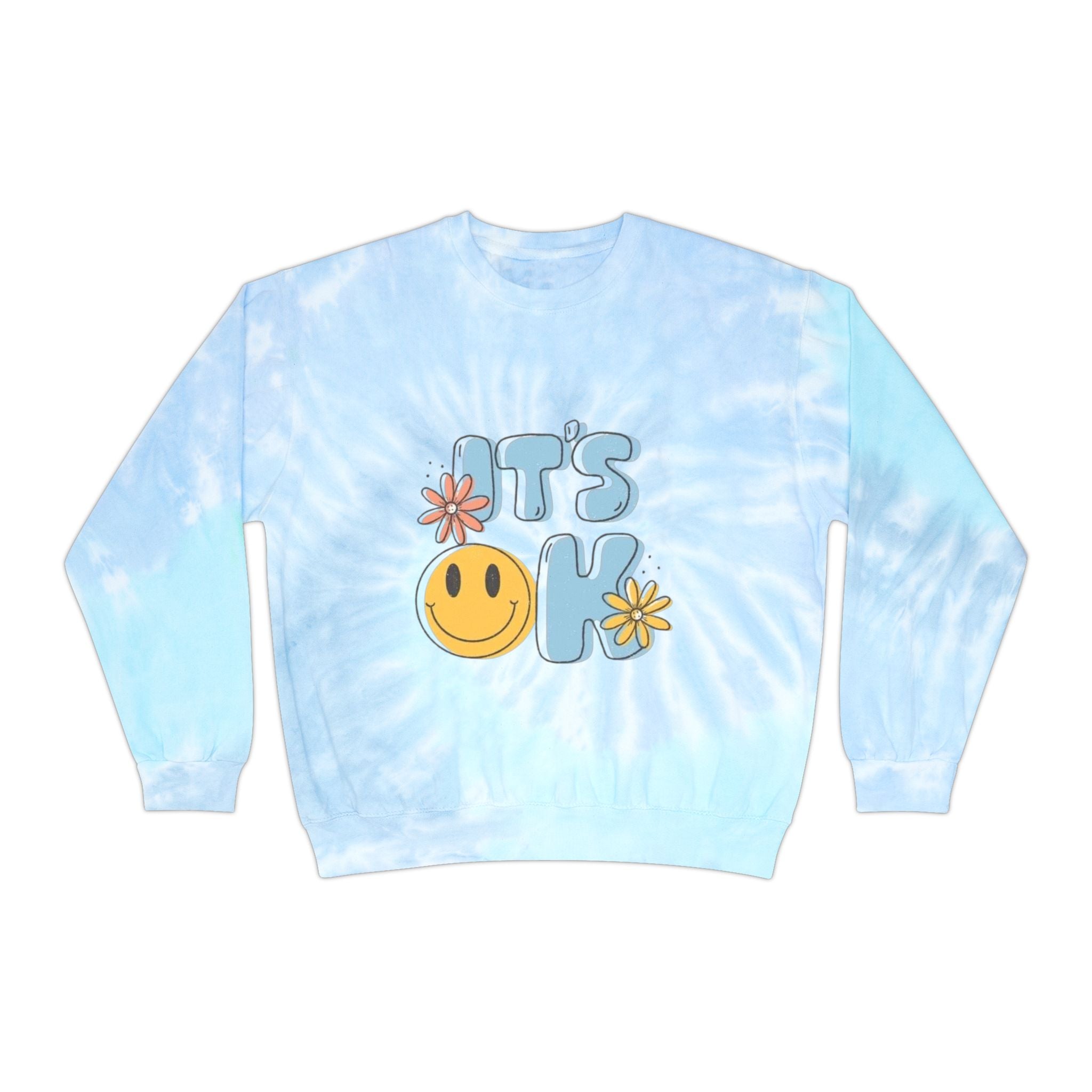 Cheerful Tie-Dye Sweatshirt | Perfect for Cozy Days, Gift for Friends, Self-Care, Summer Festivals, Relaxed Vibes