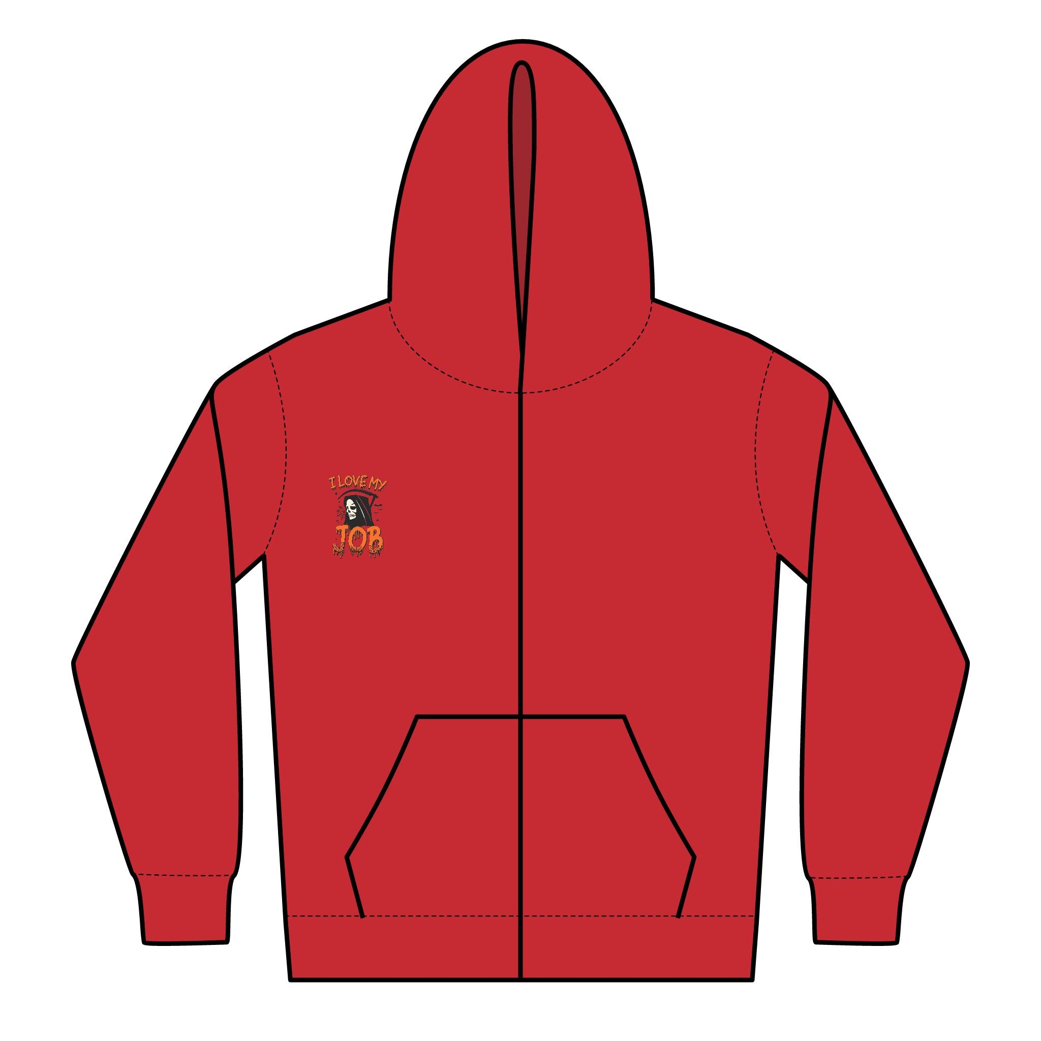 Halloween-Themed Youth Zipped Hoodie, Perfect for Fall, Spooky Season, Fun Job Gift, Cozy Layer, Cute Teens Apparel
