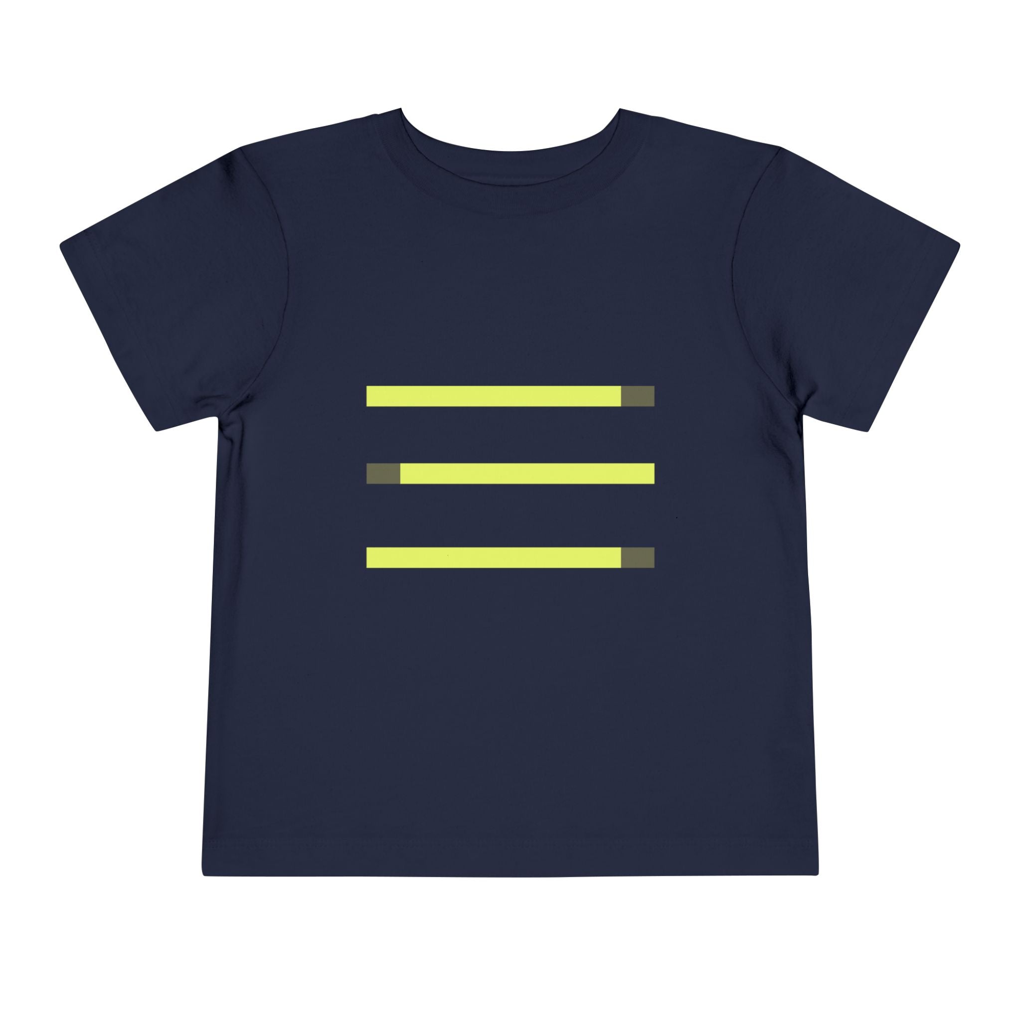 Toddler Short Sleeve Tee with Yellow Lines, Kids Fashion, Summer Playwear, Birthday Gift, Everyday Comfort, Fun Casual Wear
