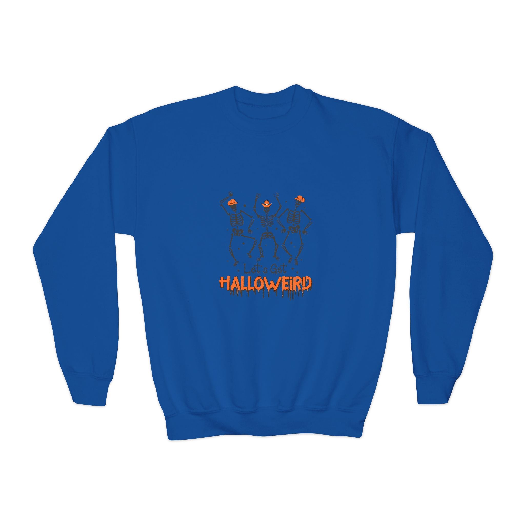 Halloween Youth Crewneck Sweatshirt, Spooky Sweatshirt, Kids Halloween Costume, Trick or Treat Gift, Fall Apparel, Cozy Halloween Clothing