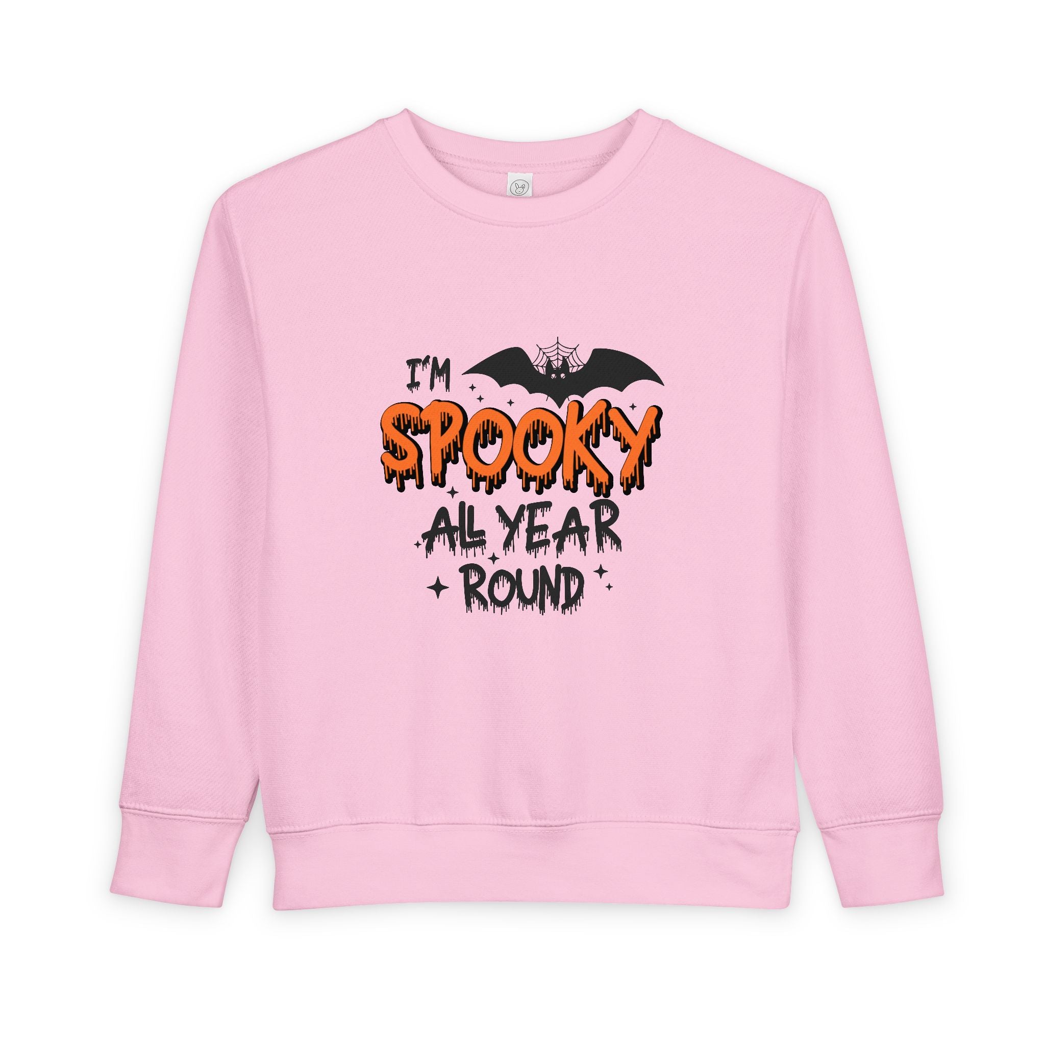 Spooky Toddler Sweatshirt for Year-Round Fun, Halloween Gift, Cozy Kids Clothing, Bat Graphic Pullover, Cute Toddler Outfit