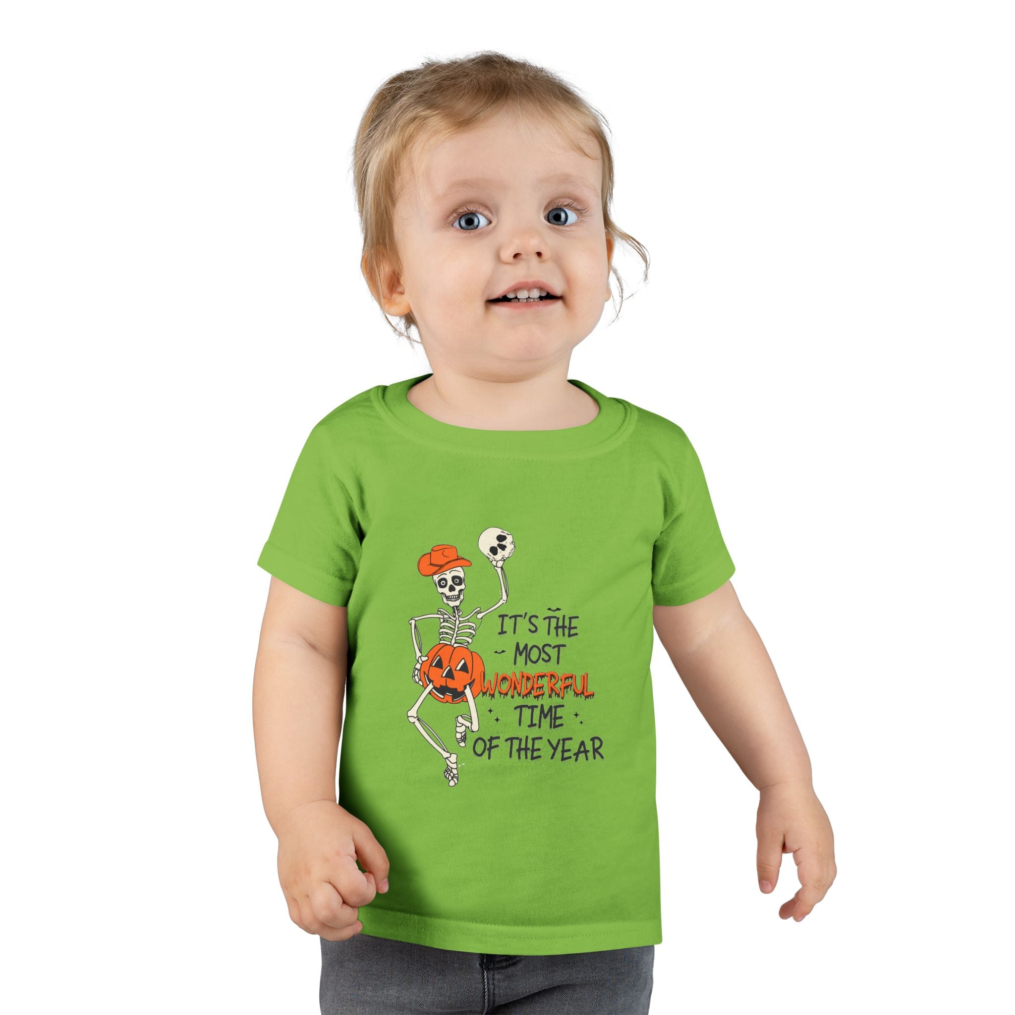 Halloween Skeleton Toddler T-Shirt, Cute Kids Costume Tee, Halloween Party Outfit, Spooky Season Apparel, Trick or Treat Shirt