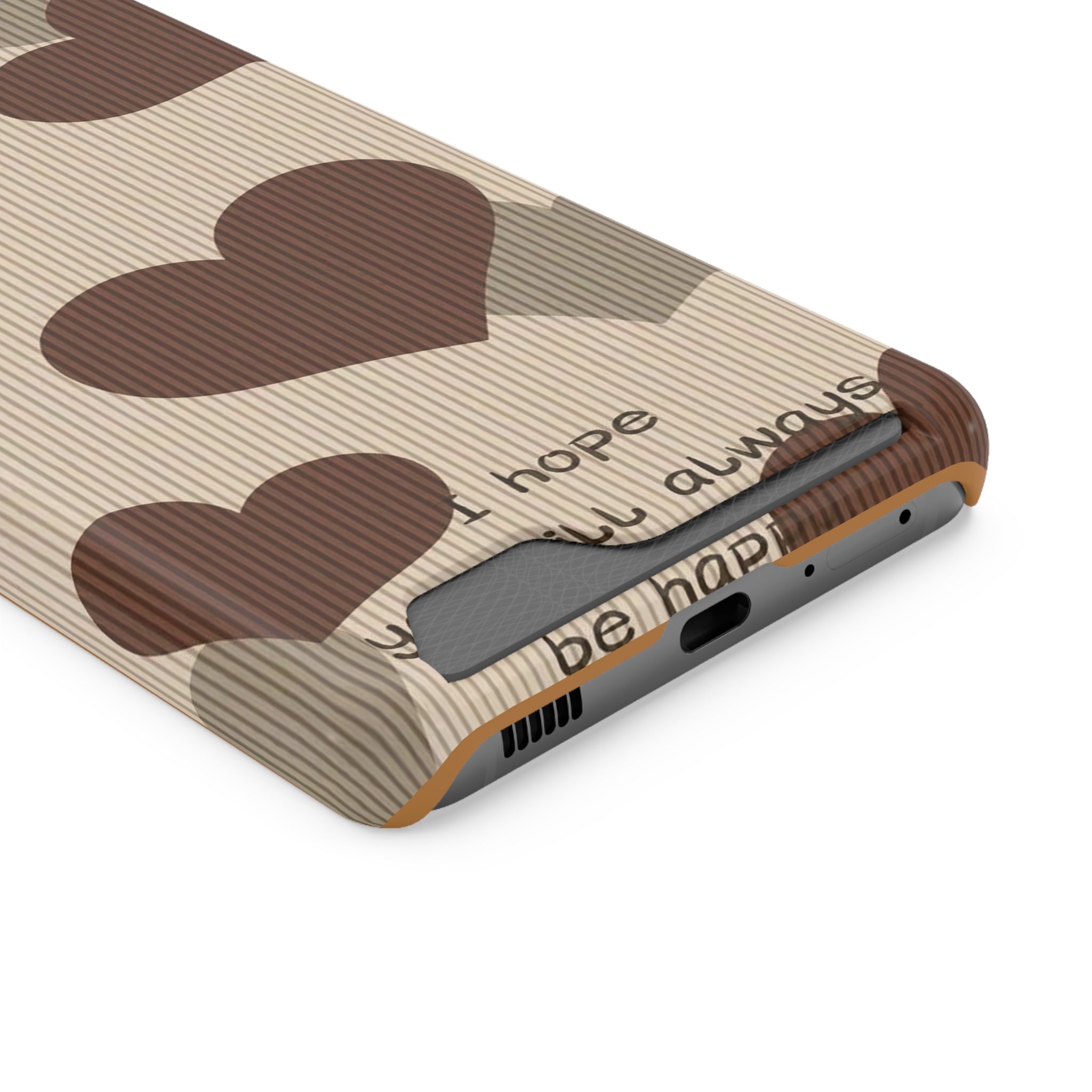 Heartfelt Phone Case with Card Holder | Cute Gift for Friends, Valentine's, Anniversary, Durable Protection, Everyday Use