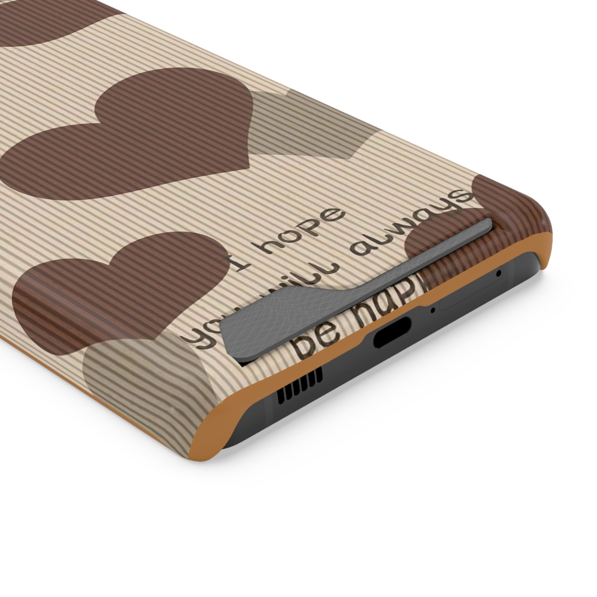 Heartfelt Phone Case with Card Holder | Cute Gift for Friends, Valentine's, Anniversary, Durable Protection, Everyday Use