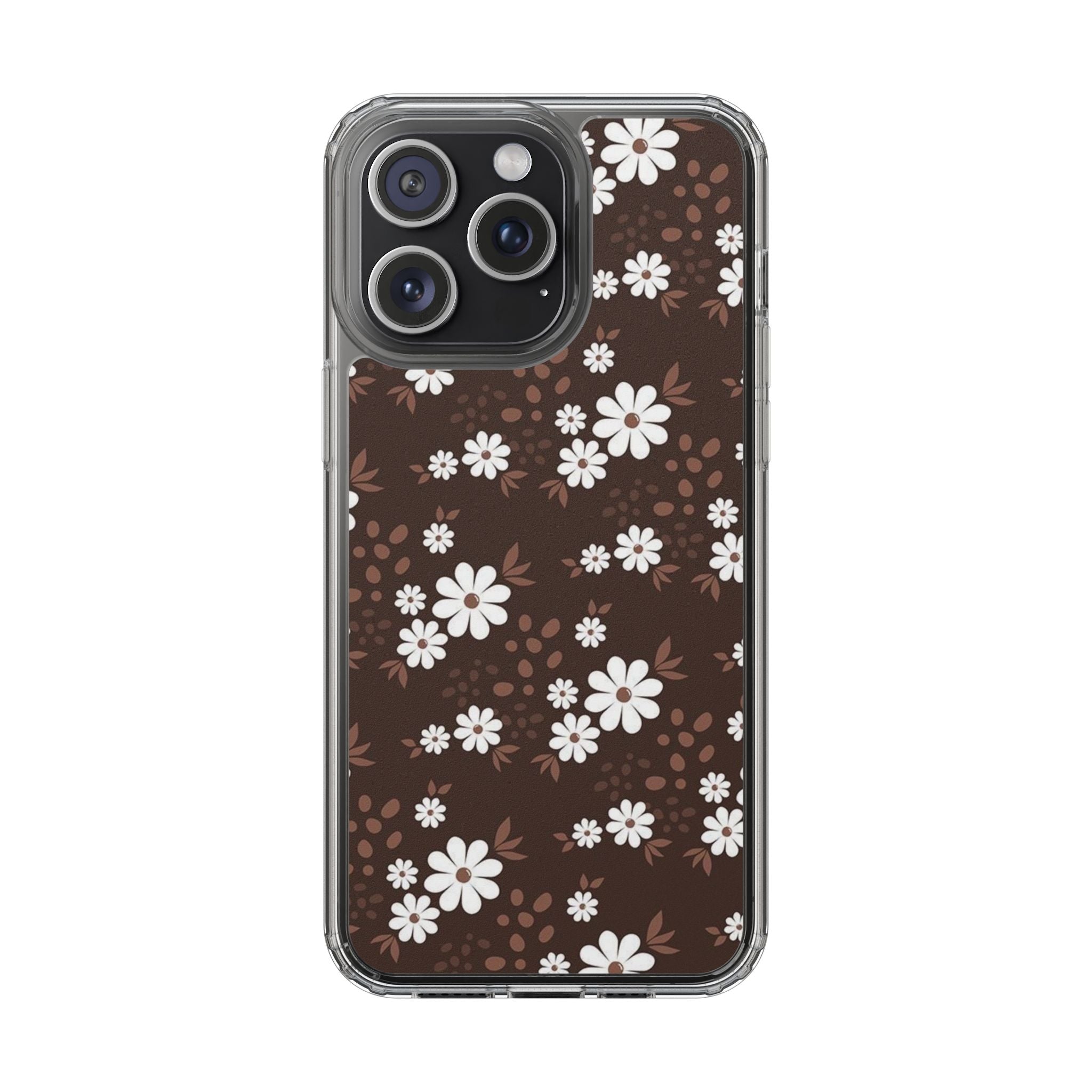 Floral Clear Phone Case, Durable Phone Cover, Transparent Phone Protection, Gift for Her, Spring Phone Accessory